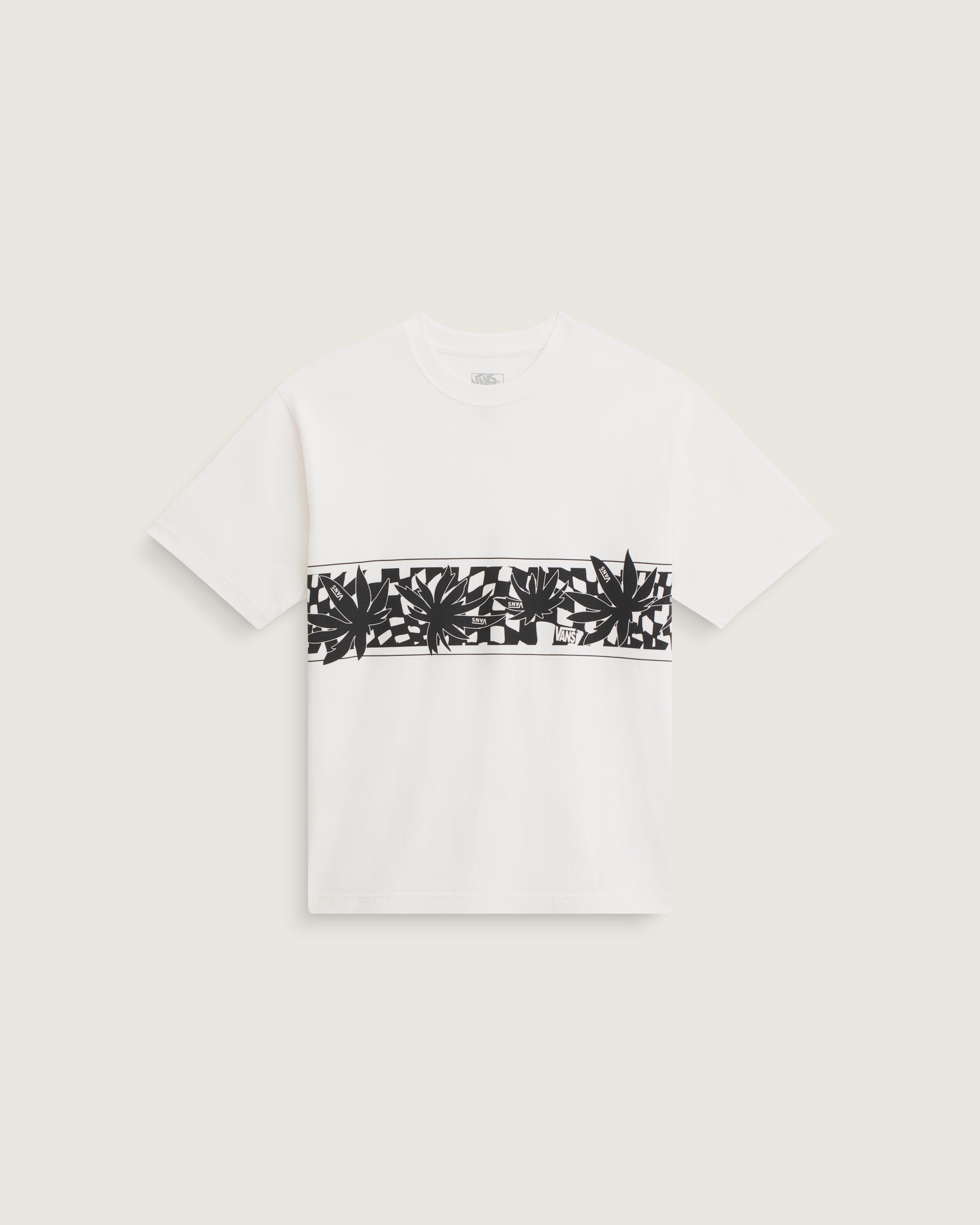 Palm Leaf TShirt VANS Egret White HERO