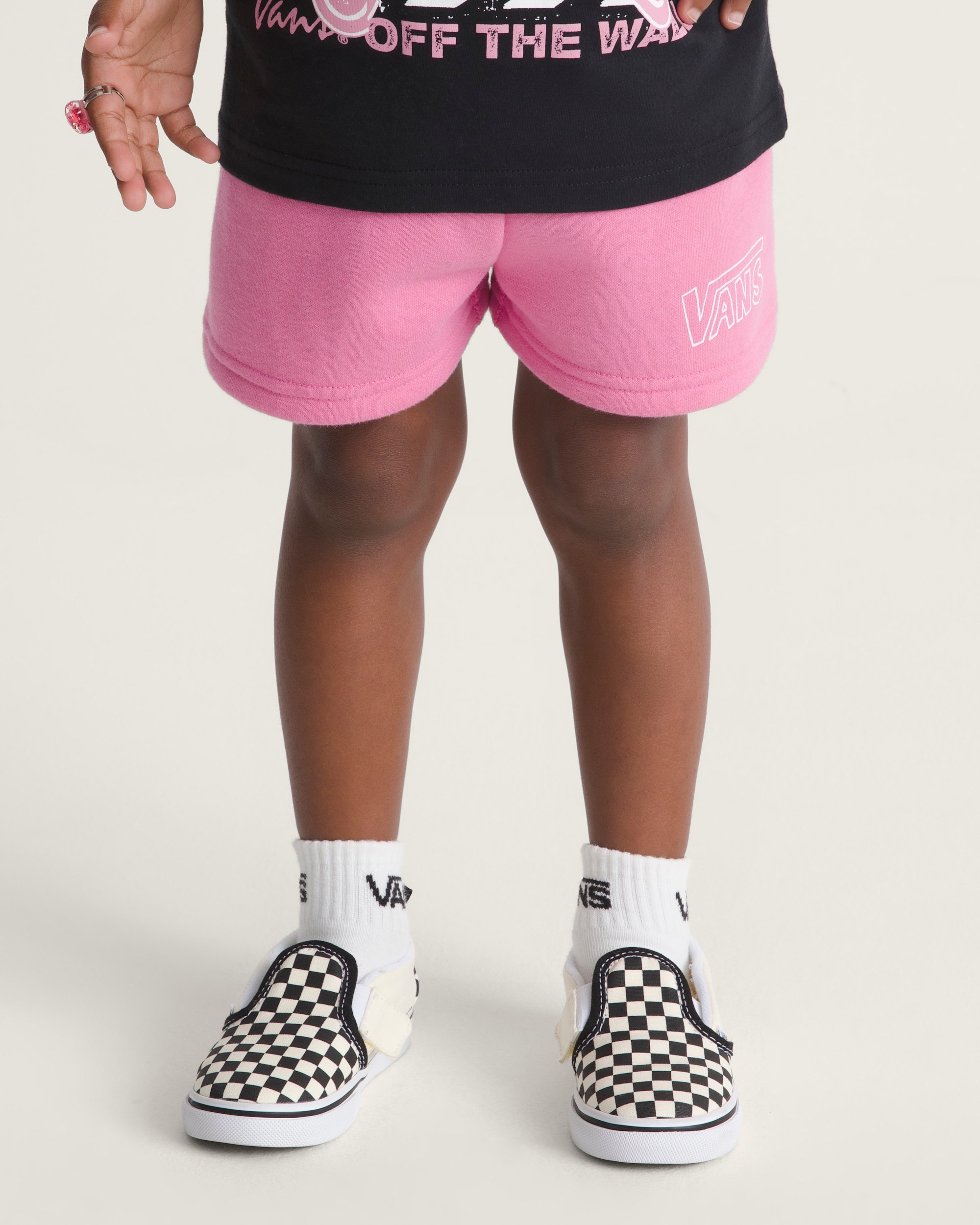 Little Kids Dream Big Fleece Shorts VANS Fizz Pink ALT2
