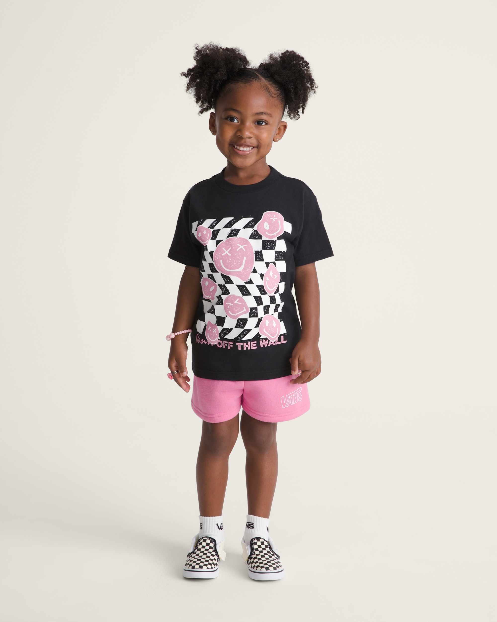 Little Kids Dream Big Fleece Shorts VANS Fizz Pink ALT3