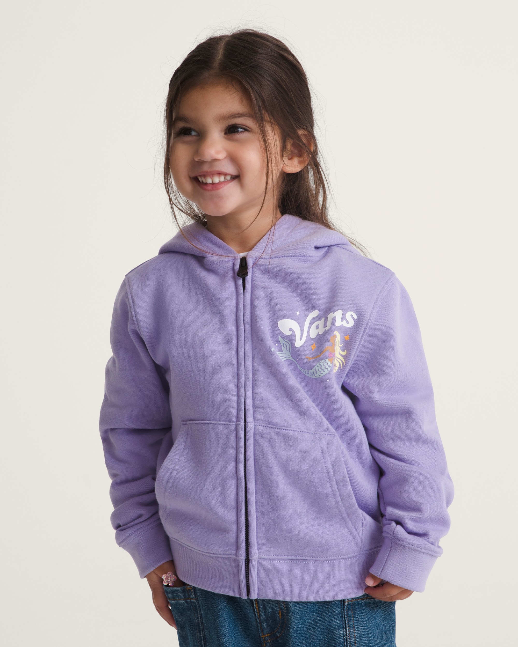 Little Kids Mermaid Zip Hoodie VANS Soft Orchid Purple ALT2
