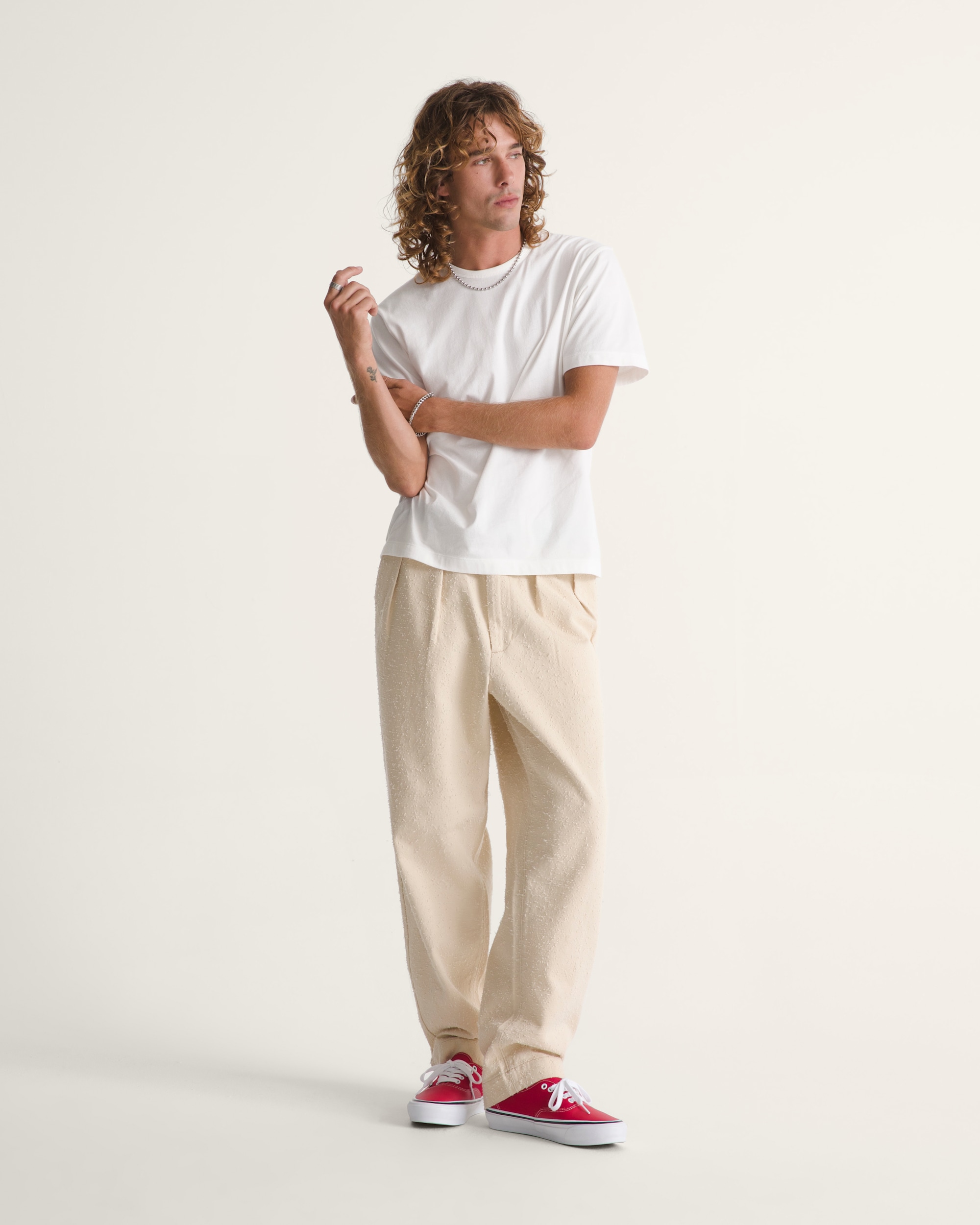 OTW by Vans Back Pleated Trousers VANS Creme Brulee Beige ALT3