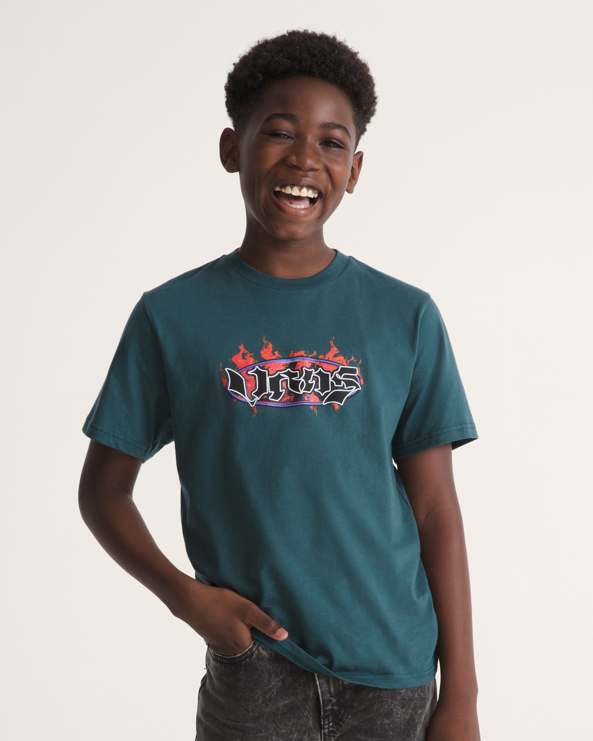 Kids Night Spark TShirt VANS Mossy Olive Green ALT2