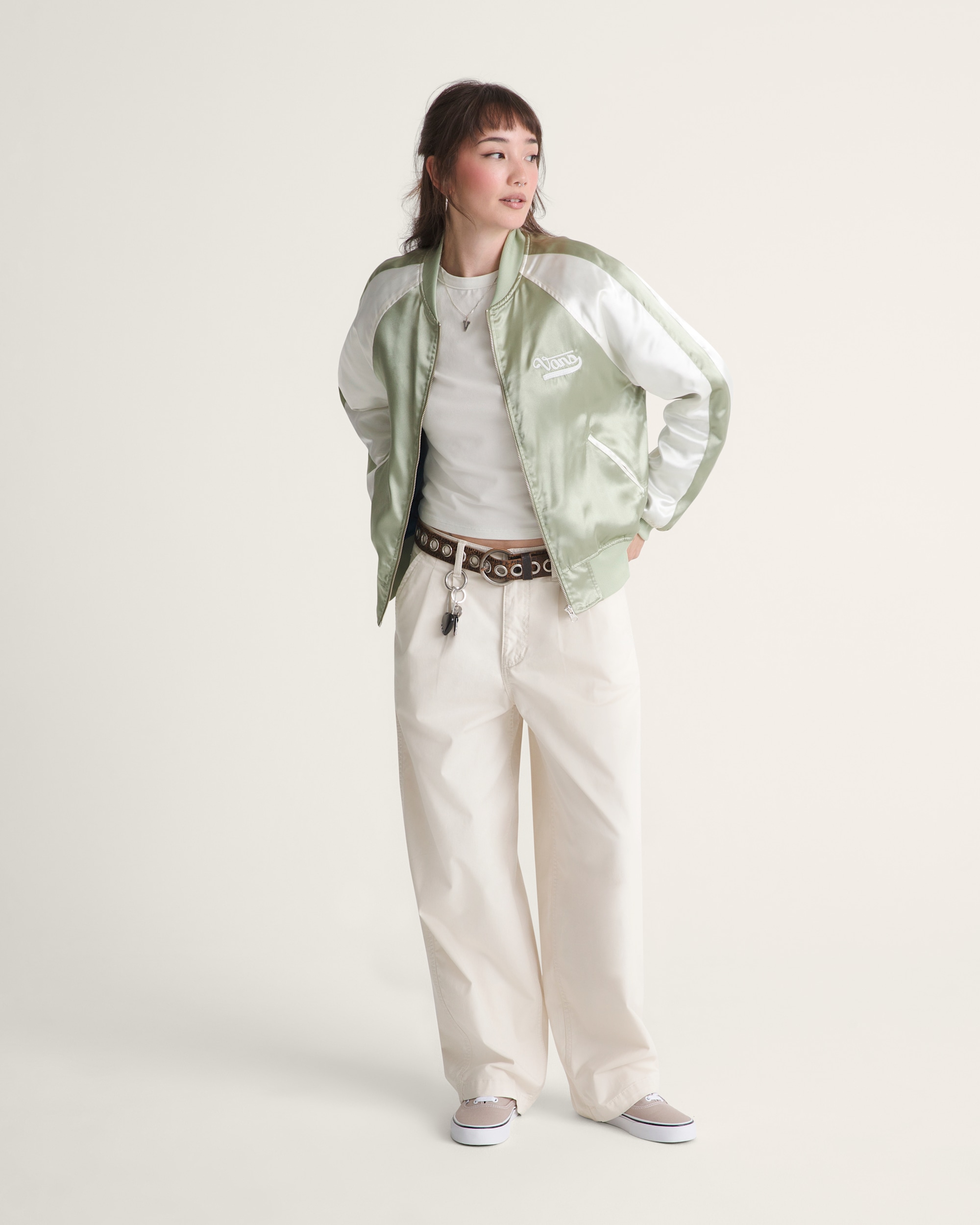 Pleated Pants VANS Turtledove White ALT3