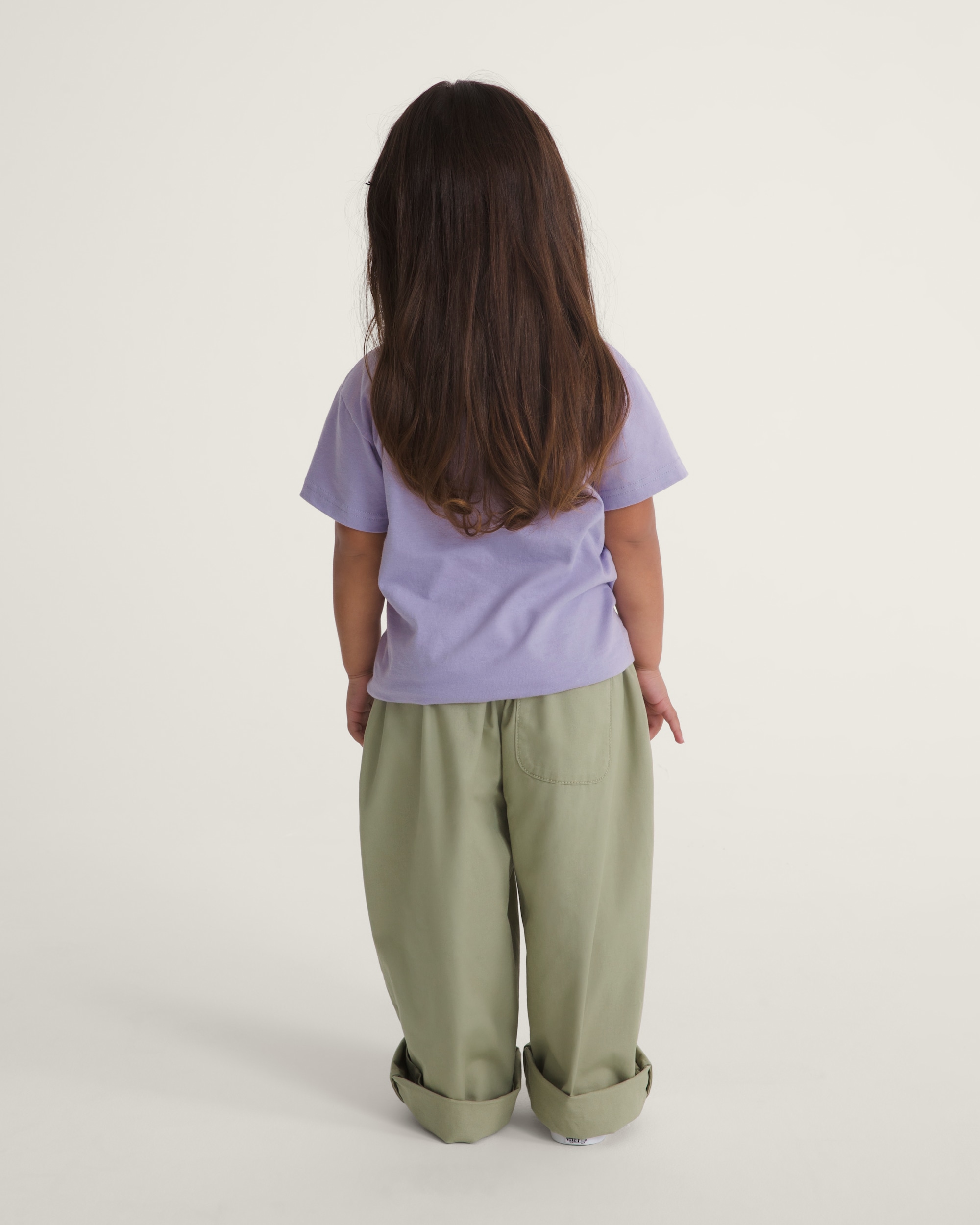 Little Kids Liam Elastic Waist Pants VANS Soft Sage Green ALT4