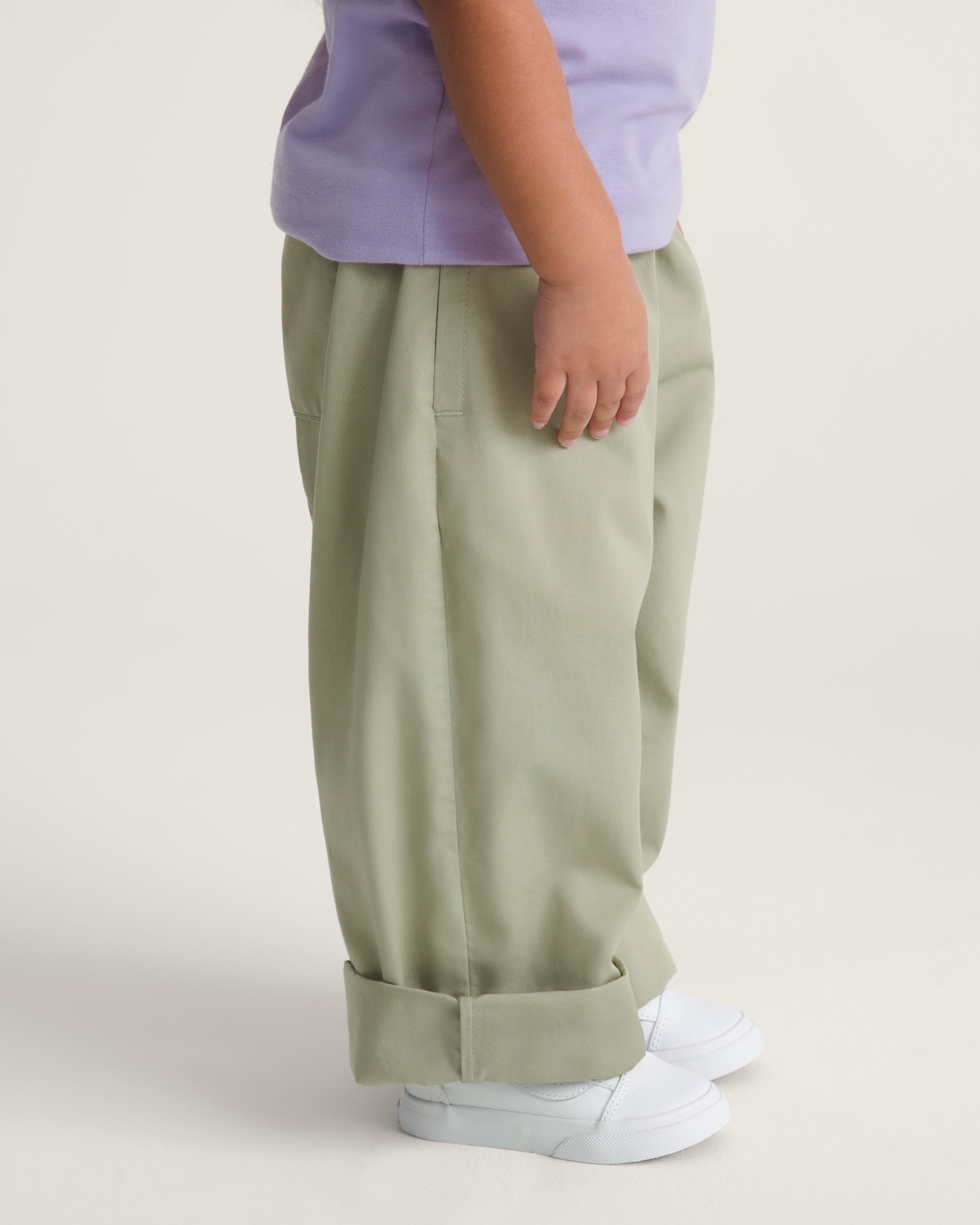 Little Kids Liam Elastic Waist Pants VANS Soft Sage Green ALT5