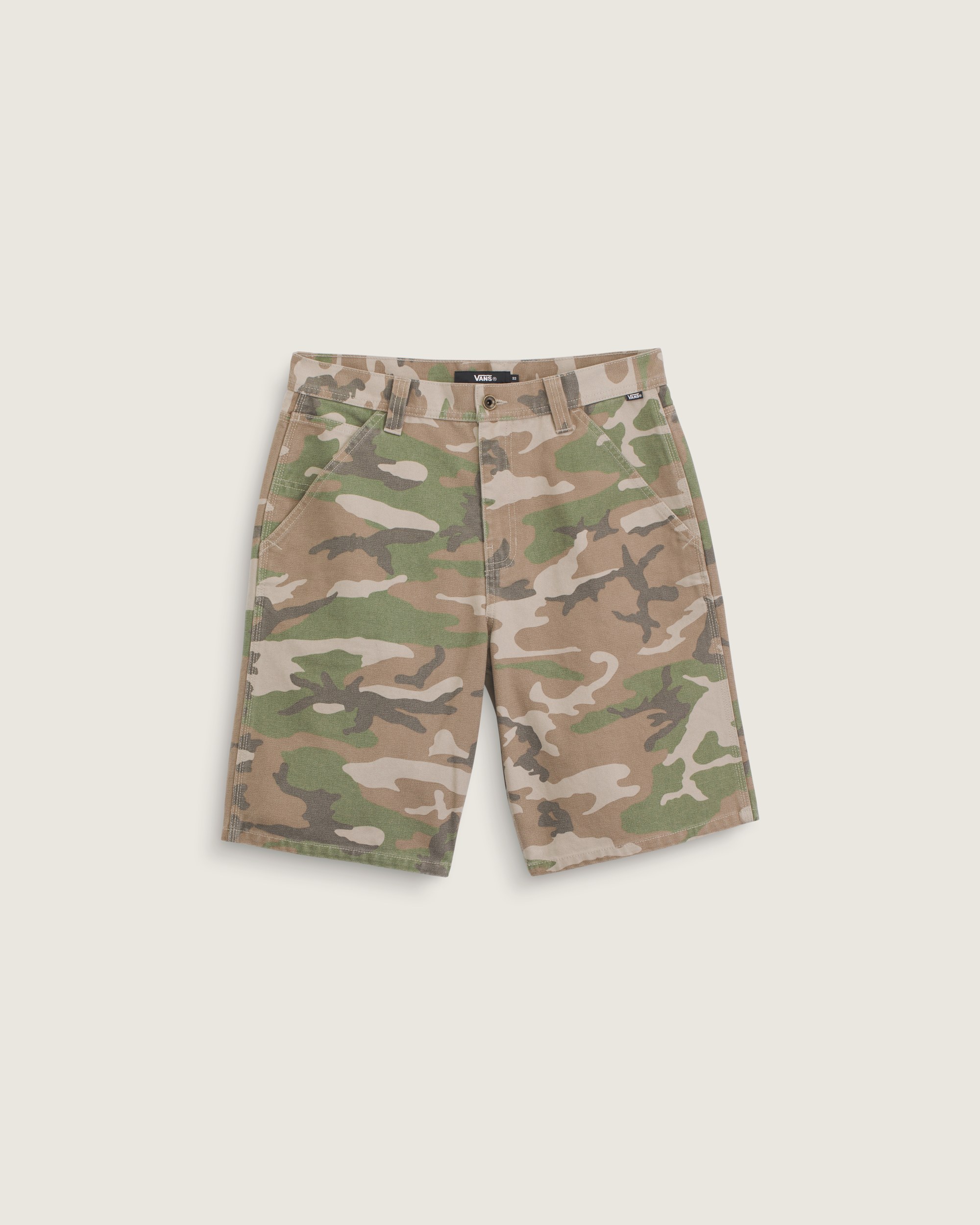 Drill Chore Loose Shorts VANS Vintage Camo Green HERO