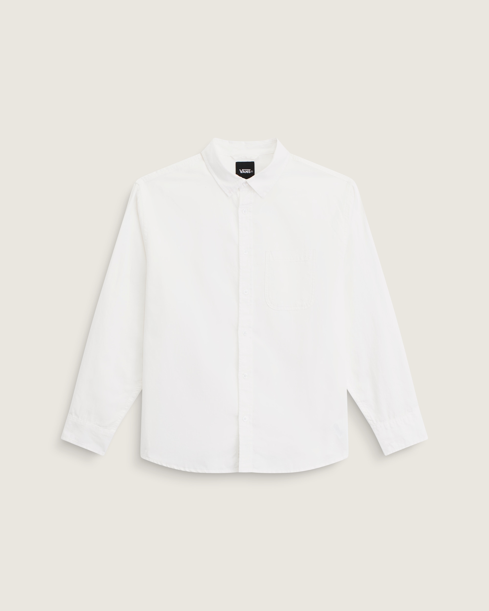 Lawson Solid Oxford Long Sleeve Shirt en White | Vans CA
