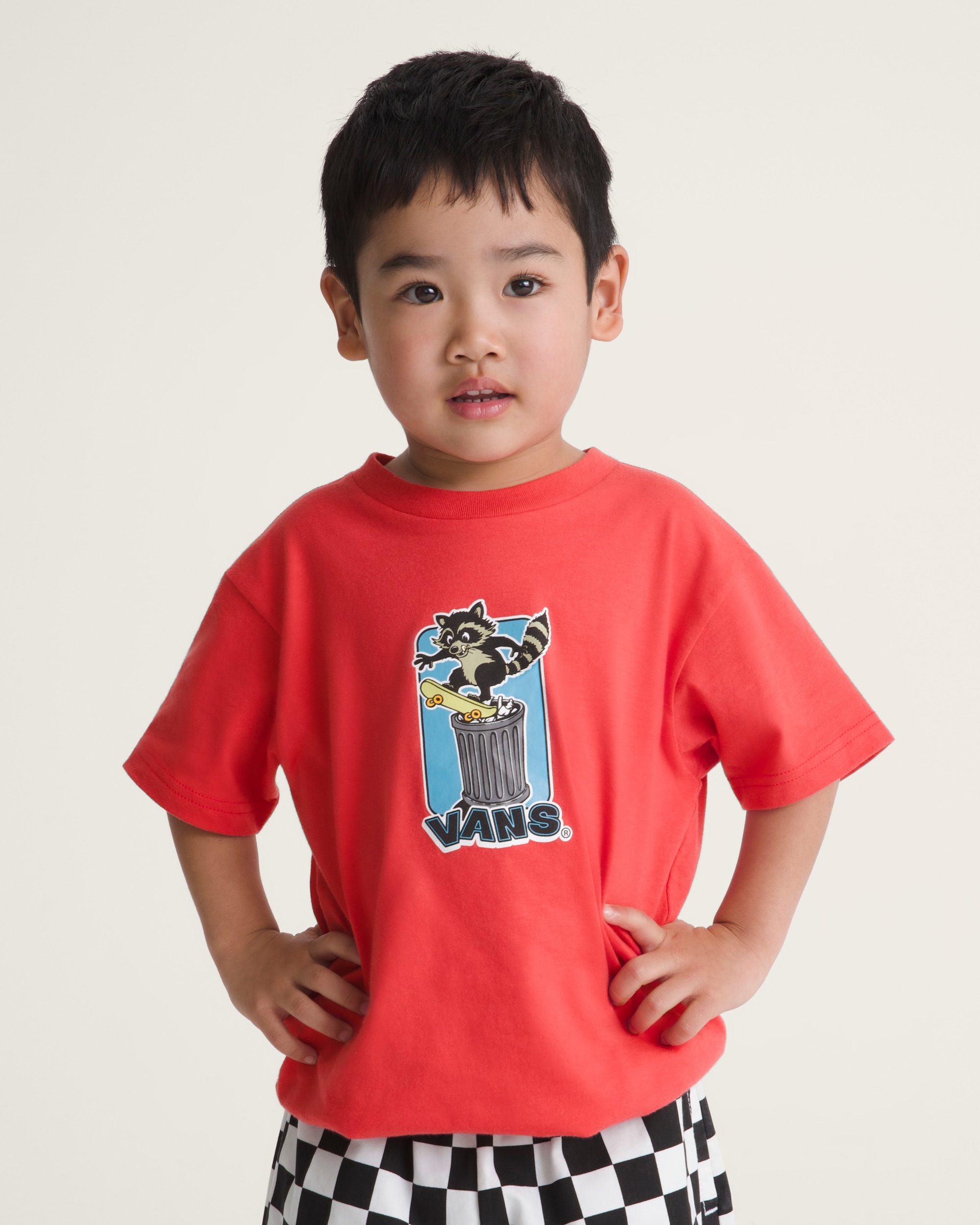 Little Kids Trash Tricks TShirt VANS Crimson Haze ALT2