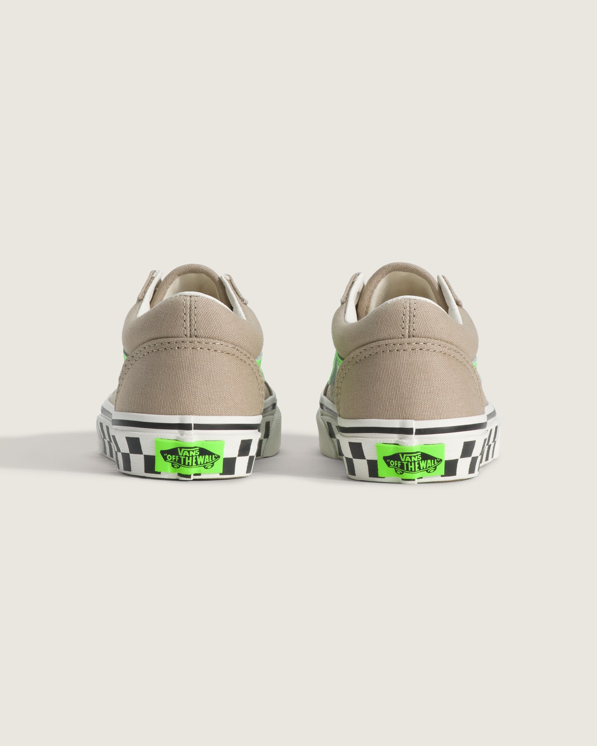 Little Kids Old Skool Shoe VANS GlowintheDark Black  Bay Leaf Green ALT3