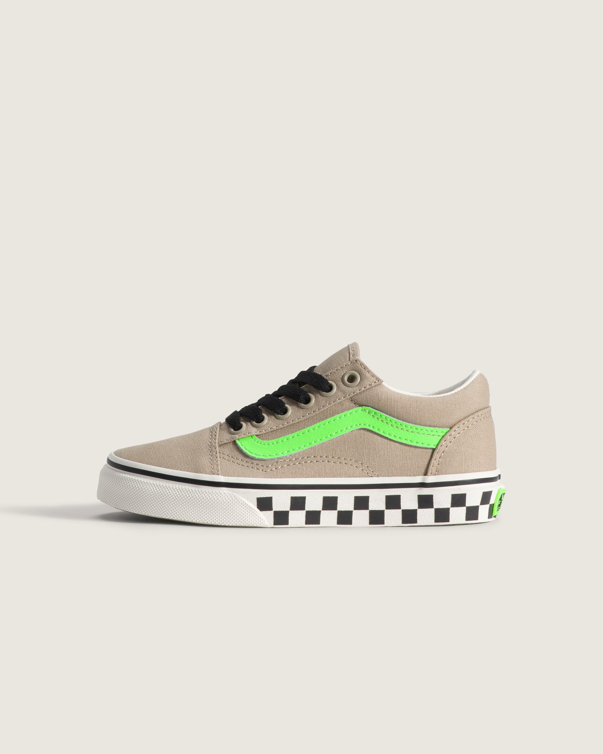 Little Kids Old Skool Shoe VANS GlowintheDark Black  Bay Leaf Green HERO