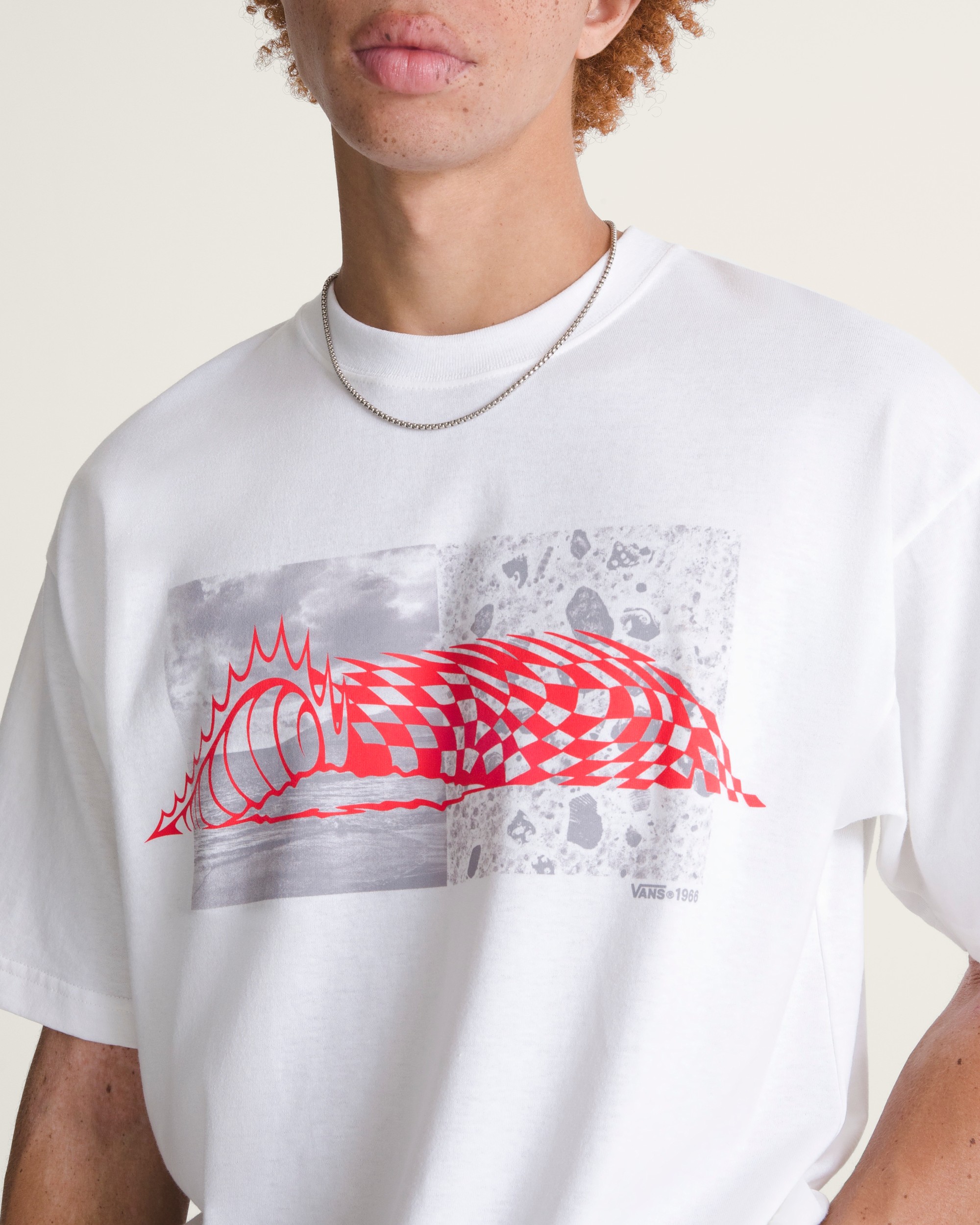 Wave Check TShirt VANS White ALT4