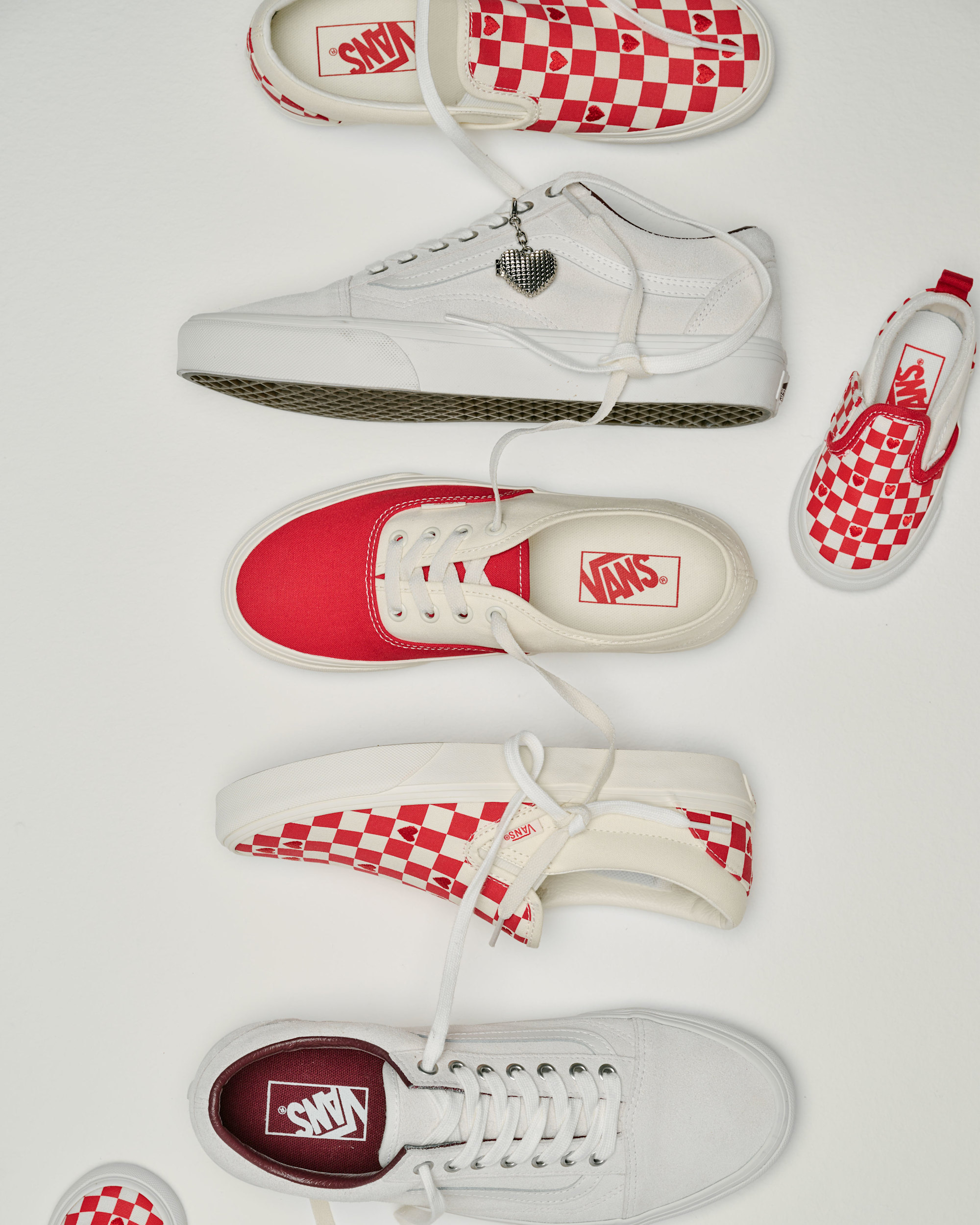 Classic SlipOn Checkerboard Shoe VANS Checkerboard Racing Red ALT5