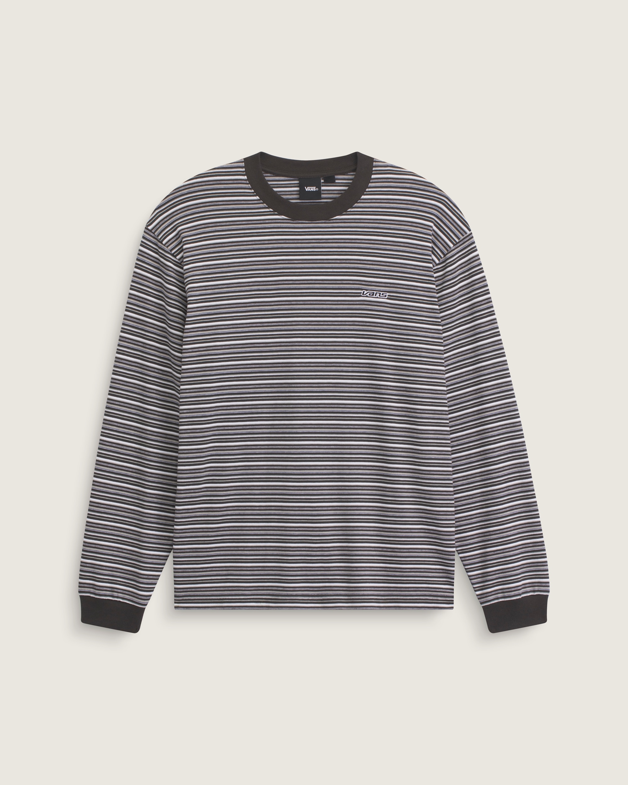 Wesley Stripe Long Sleeve Knit Shirt VANS Faded Black ALT1