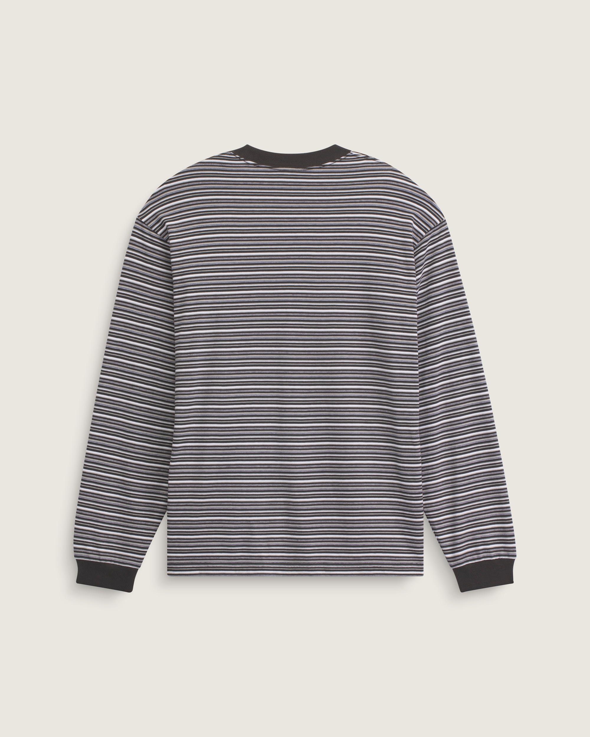 Wesley Stripe Long Sleeve Knit Shirt VANS Faded Black ALT2