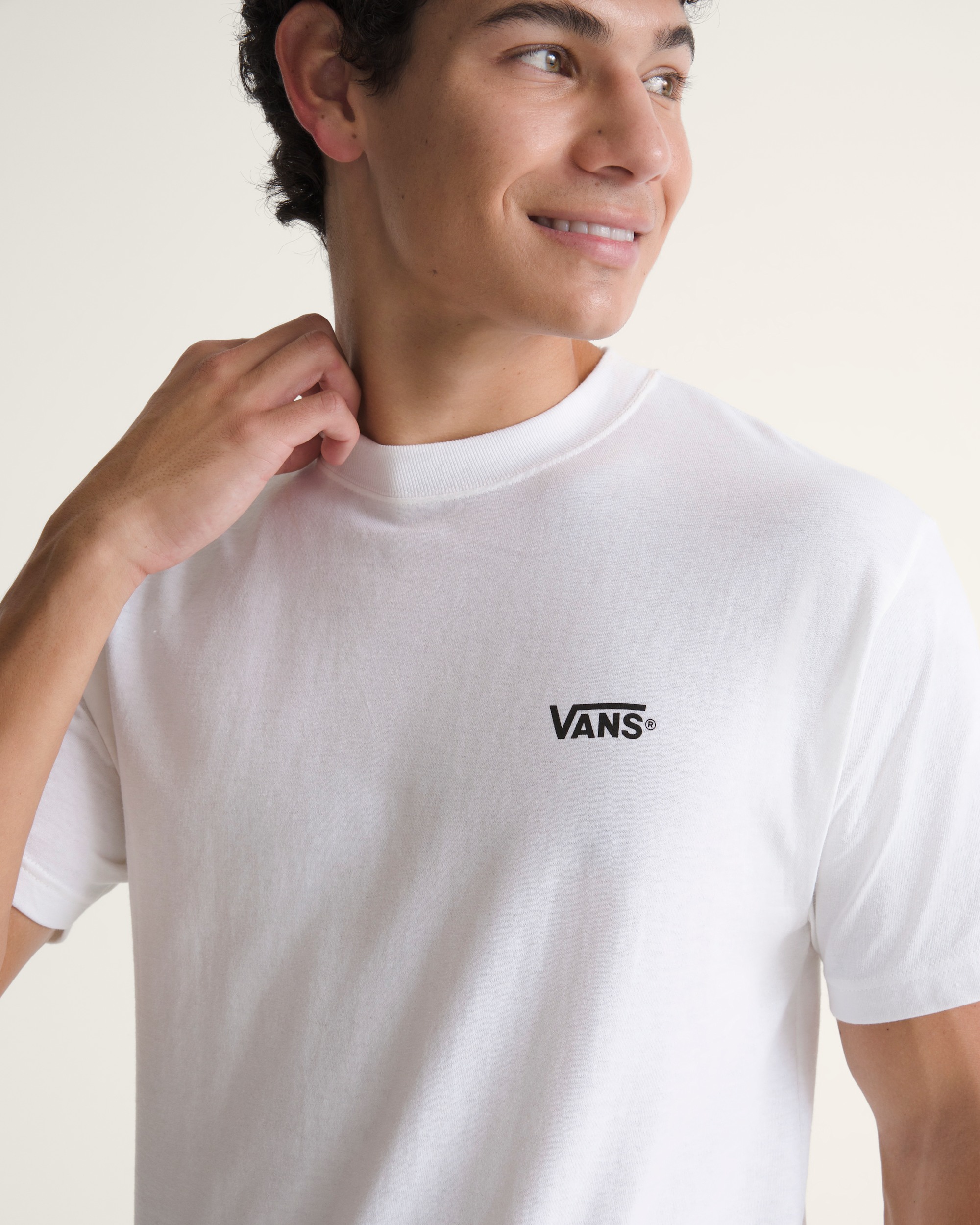 New Left Chest TShirt VANS White  Black ALT4