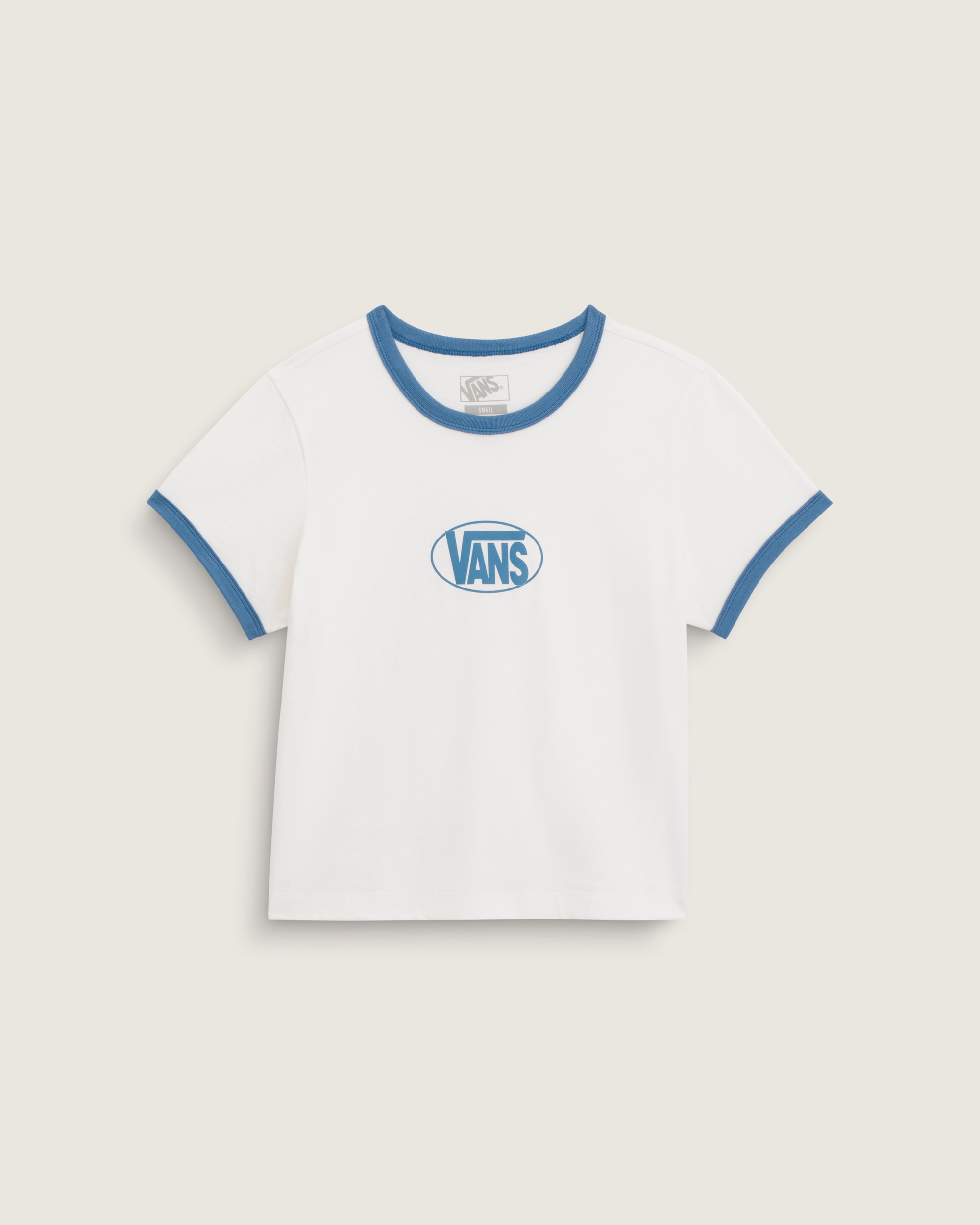 Circle V Ringer TShirt VANS Egret White ALT1