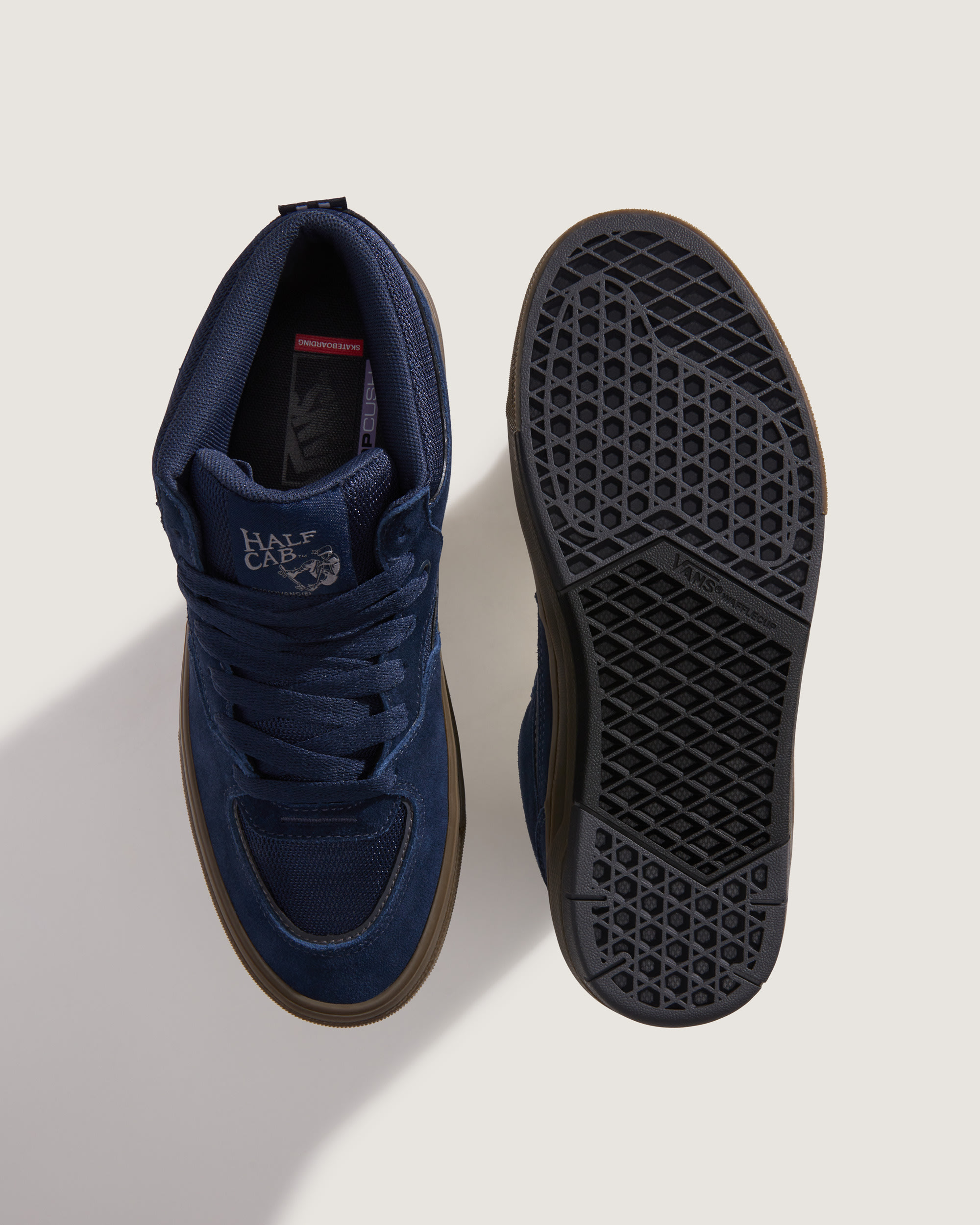 Skate Half Cab Wafflecup Shoe in Gum Navy Blue | Vans