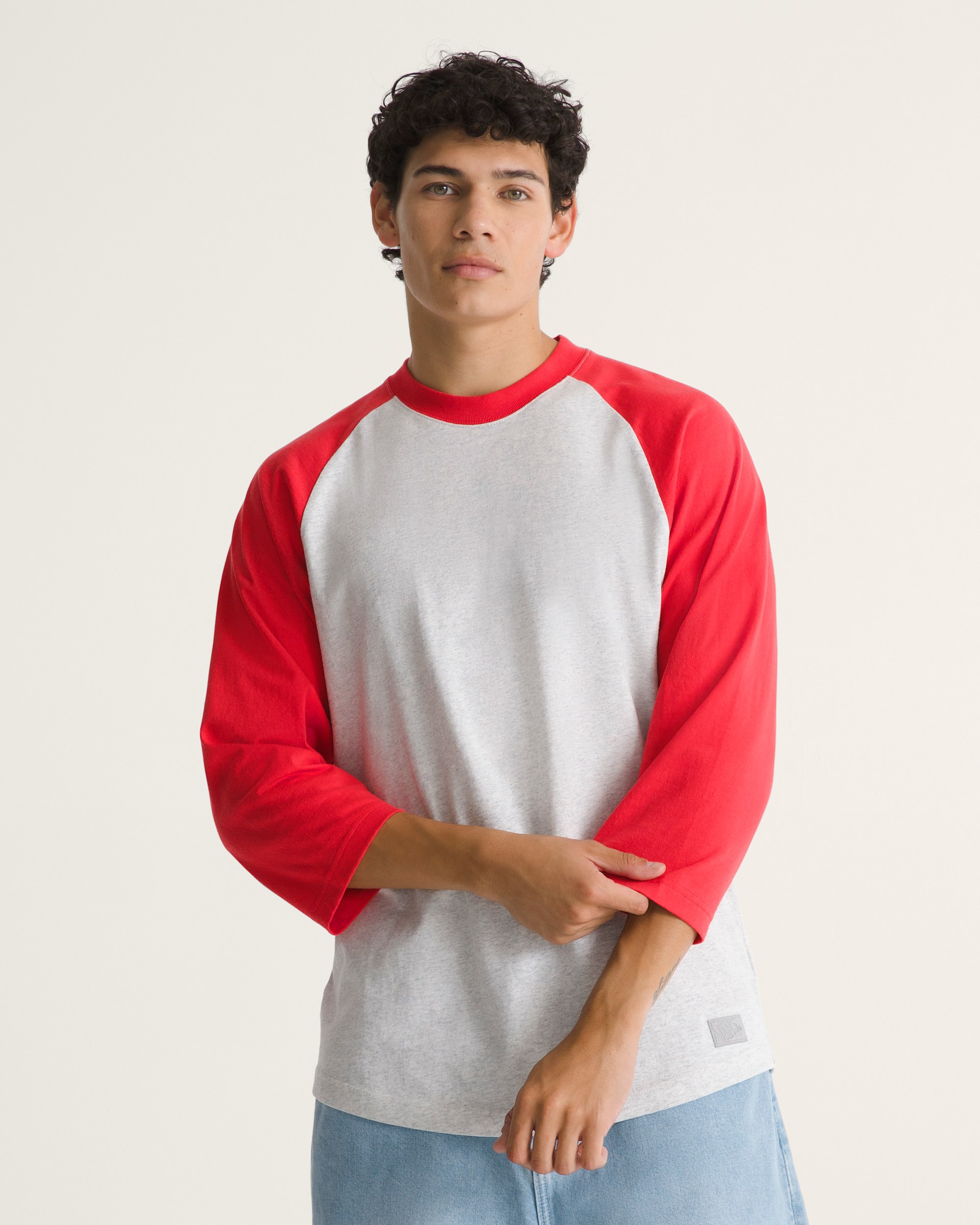 Standard Raglan T-Shirt in Crimson Haze Red / Ash Heather Grey | Vans