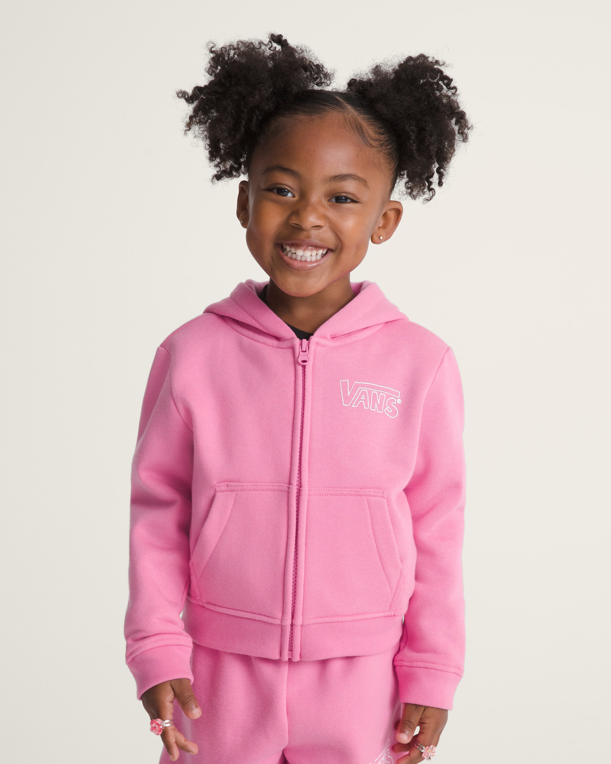 Little Kids Dream Big Zip Hoodie VANS Fizz Pink ALT2