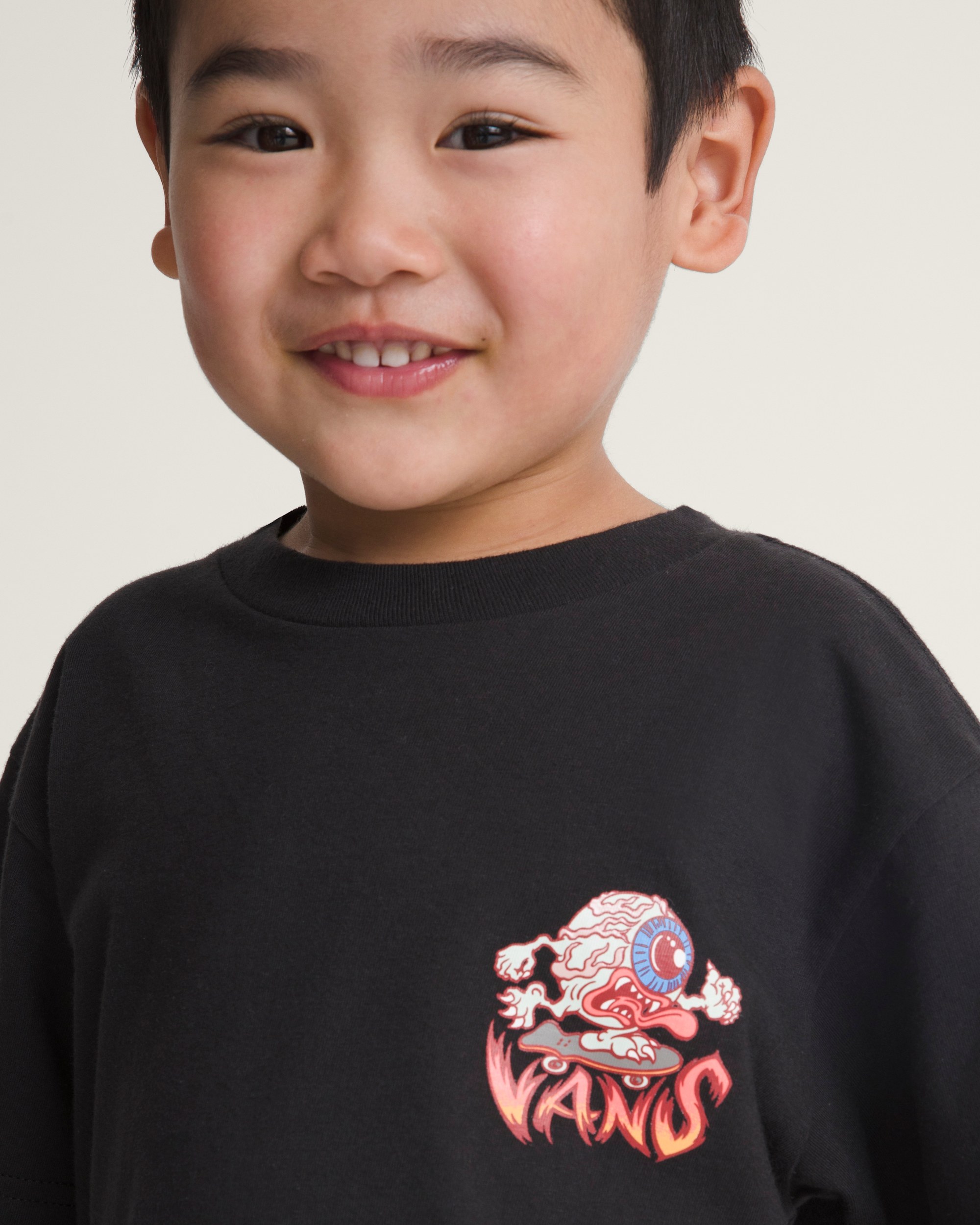 Little Kids Eye Skate Glow In The Dark TShirt VANS GlowintheDark  Black ALT5