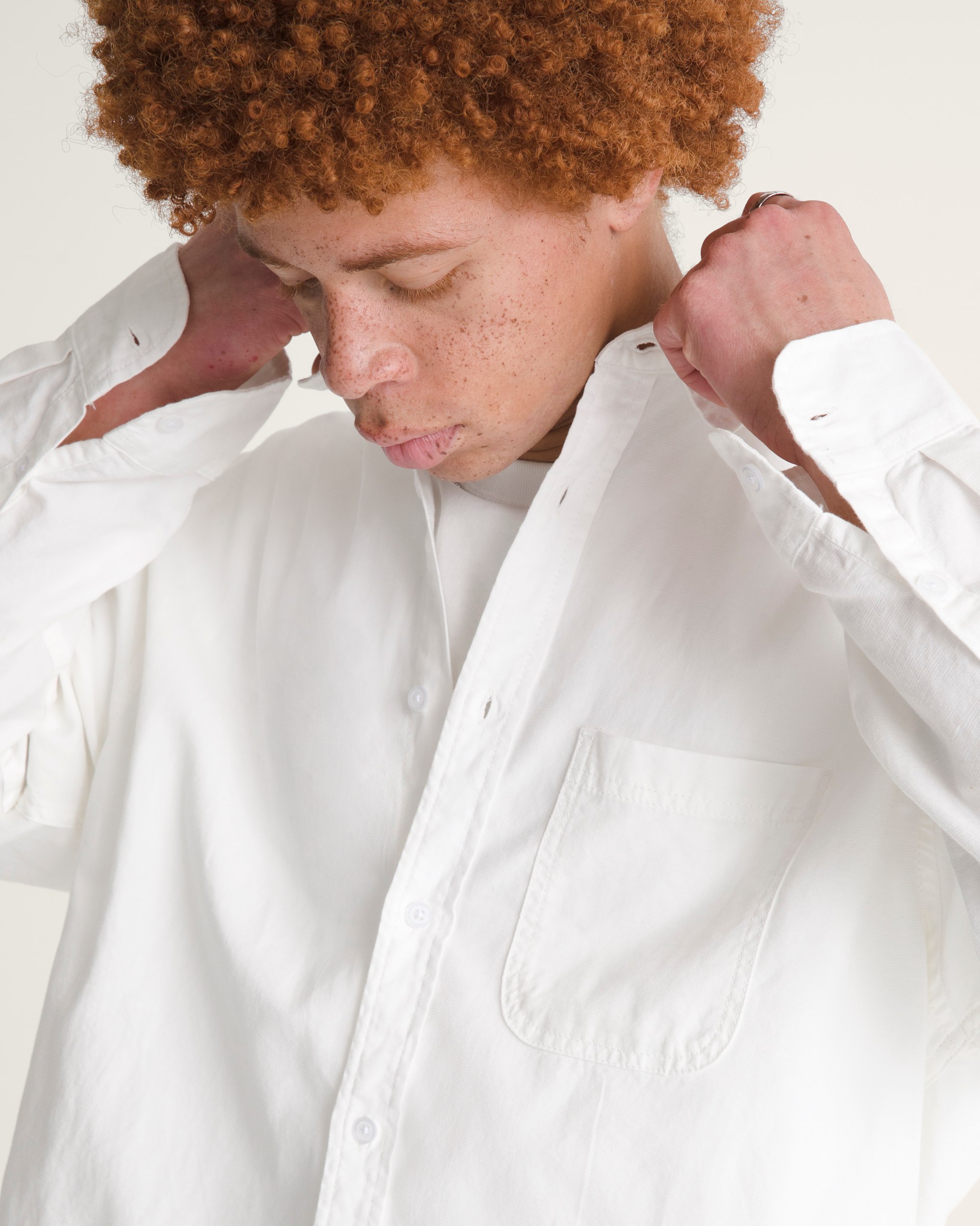 Lawson Solid Oxford Long Sleeve Shirt in White | Vans