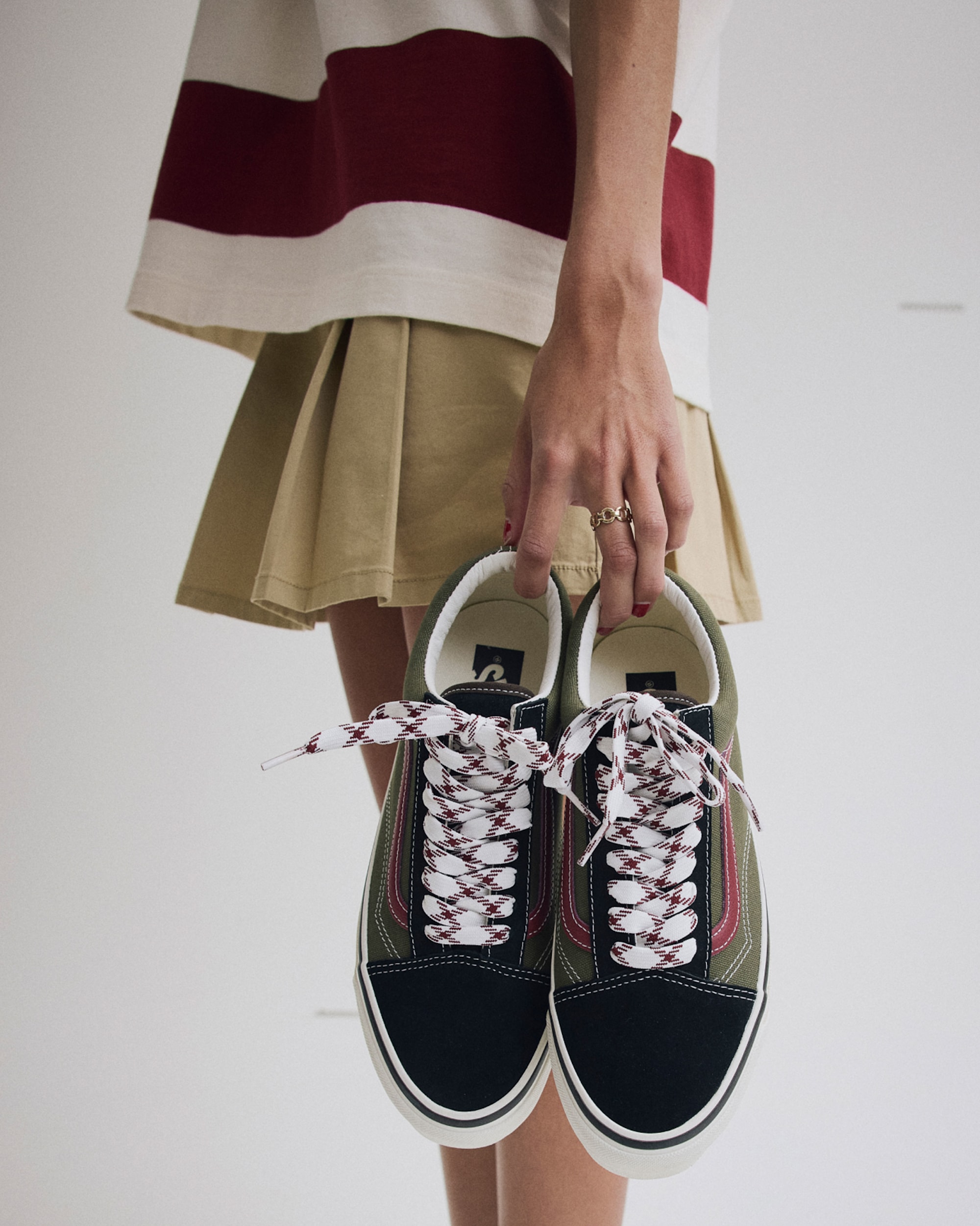 Premium Old Skool Shoe VANS Black  Olive Green ALT5