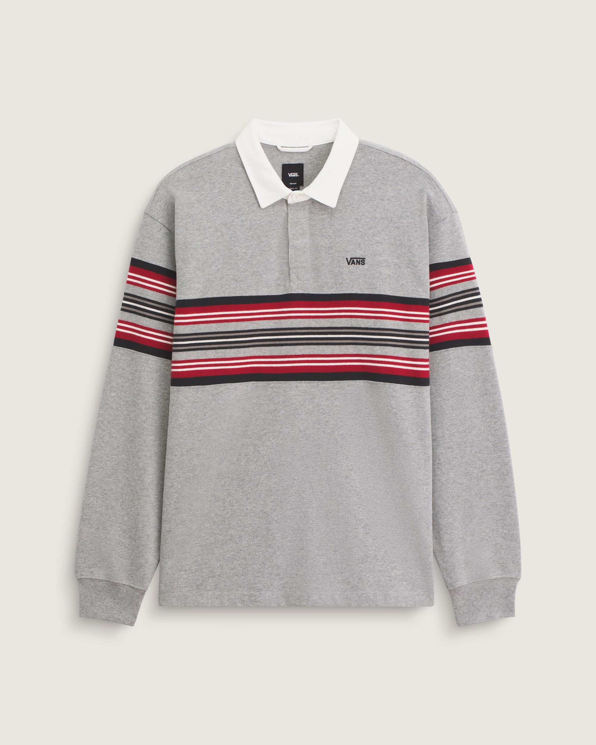 Surge Rugby Long Sleeve Shirt VANS Cement Heather Grey HERO