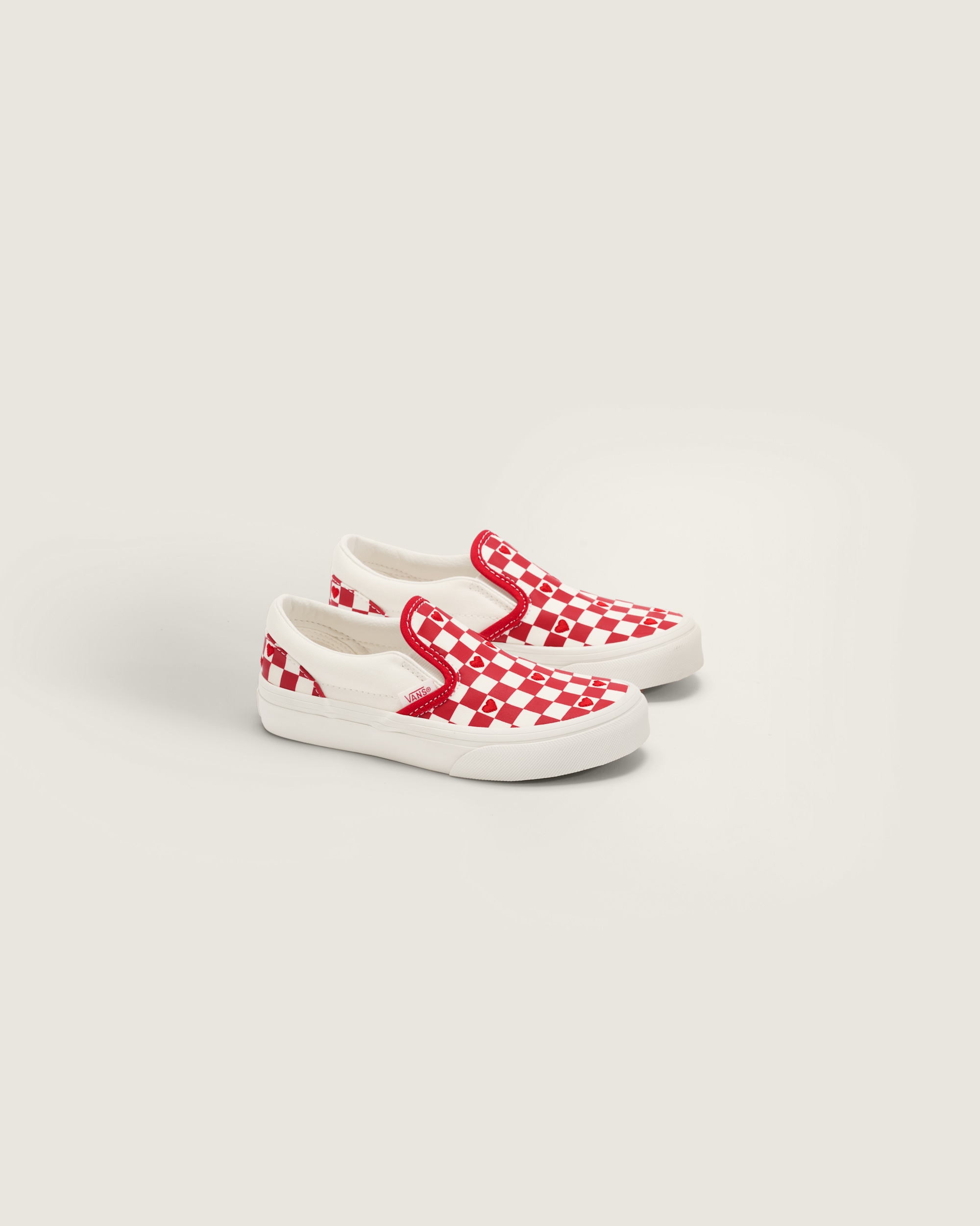 Little Kids Classic SlipOn Checkerboard Shoe VANS Checkerboard Racing Red  True White ALT1