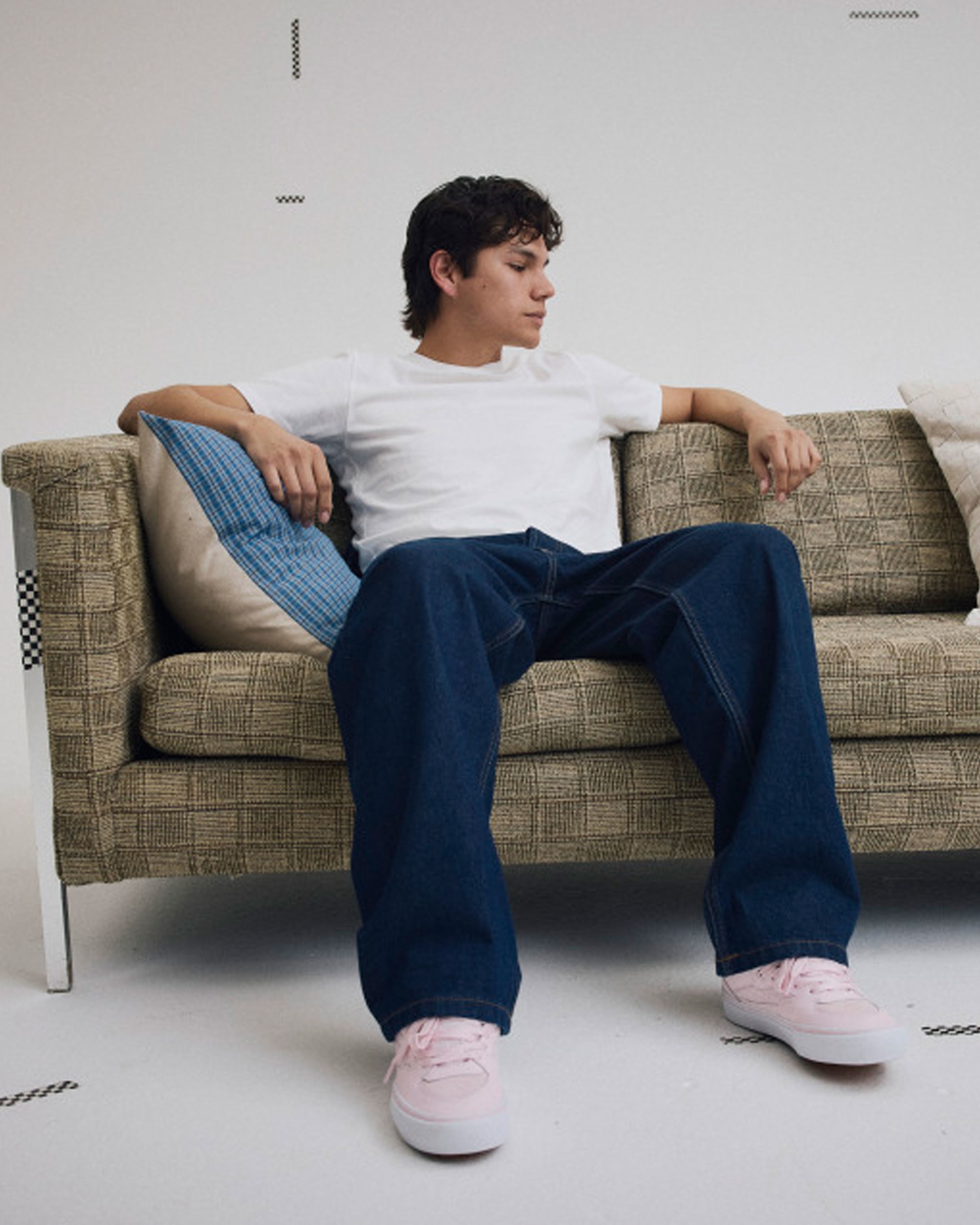 Skate Half Cab Shoe VANS Pink  White ALT6