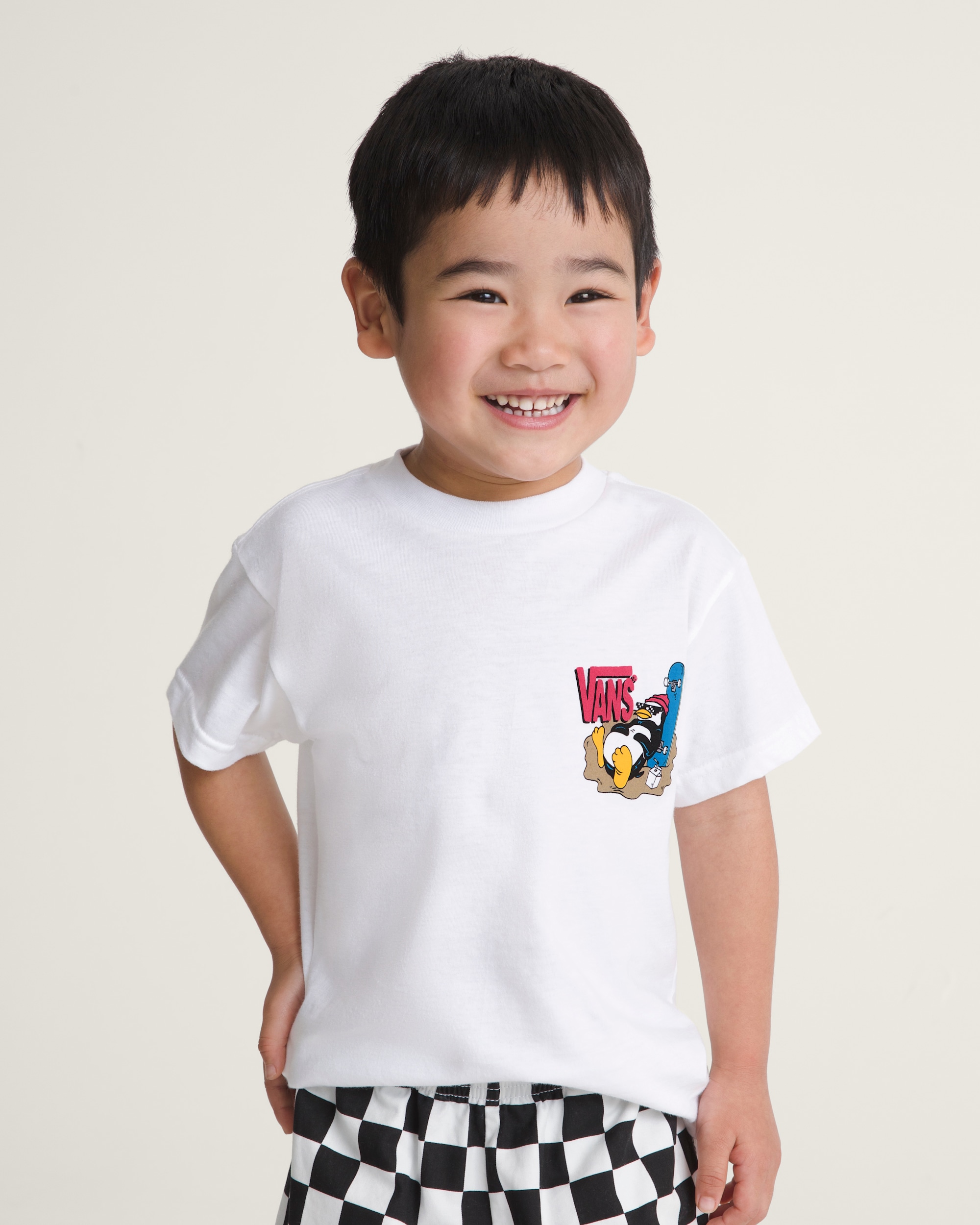 Little Kids Yolo Penguin TShirt VANS White ALT2