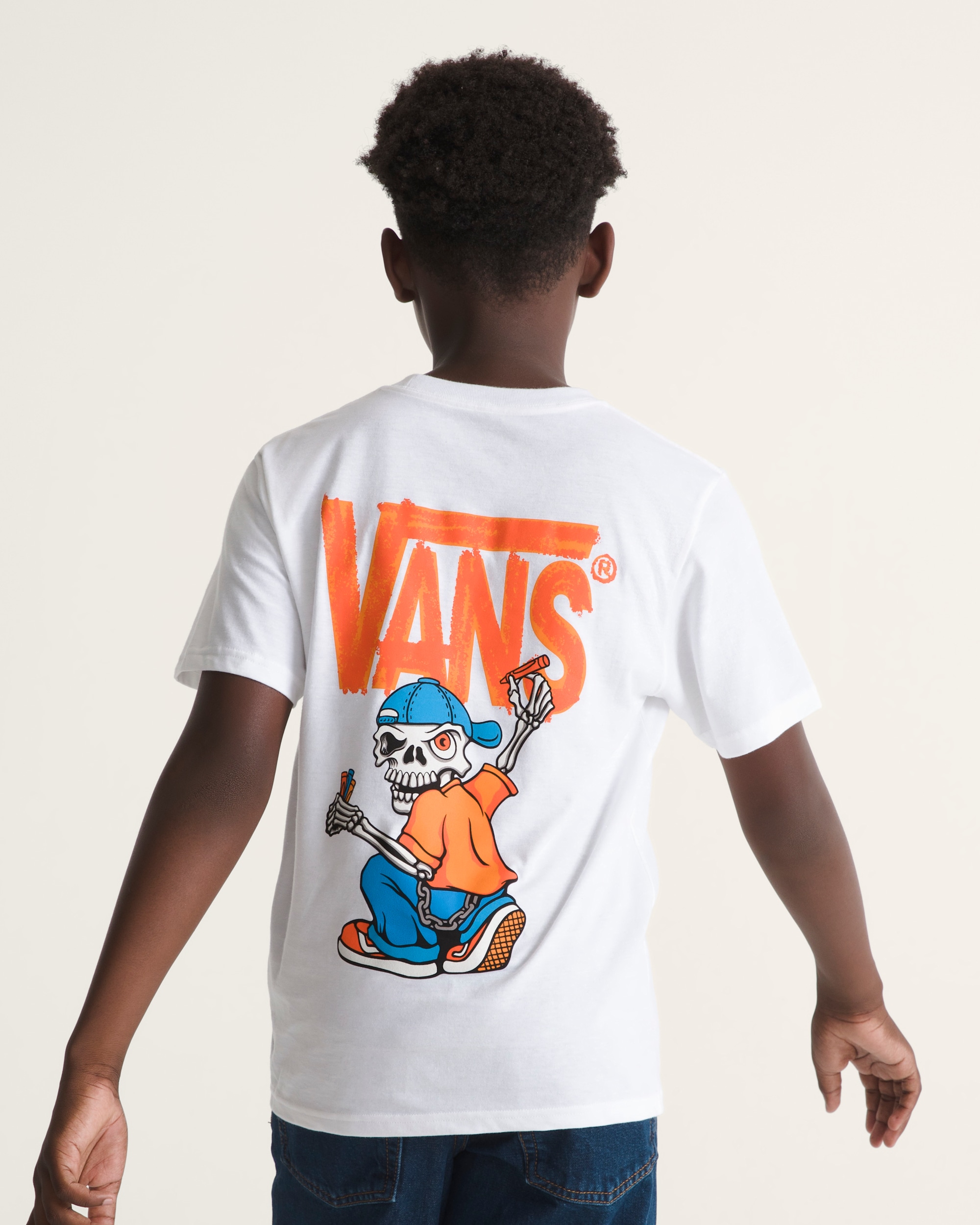Kids Lil Reggie Mischief TShirt VANS White ALT3