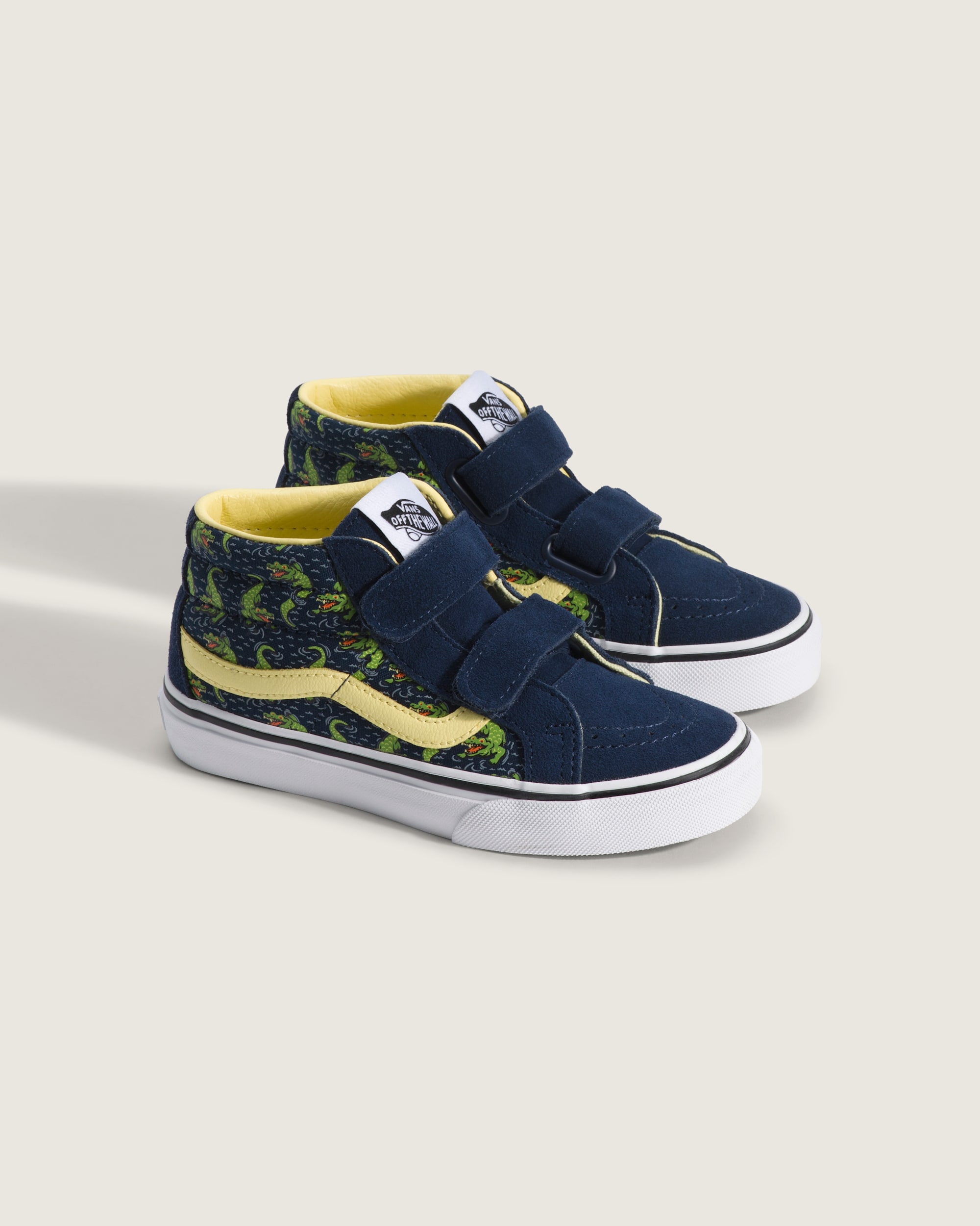Little Kids Sk8Mid V Shoe VANS GlowintheDark Navy Blue  Yellow ALT1