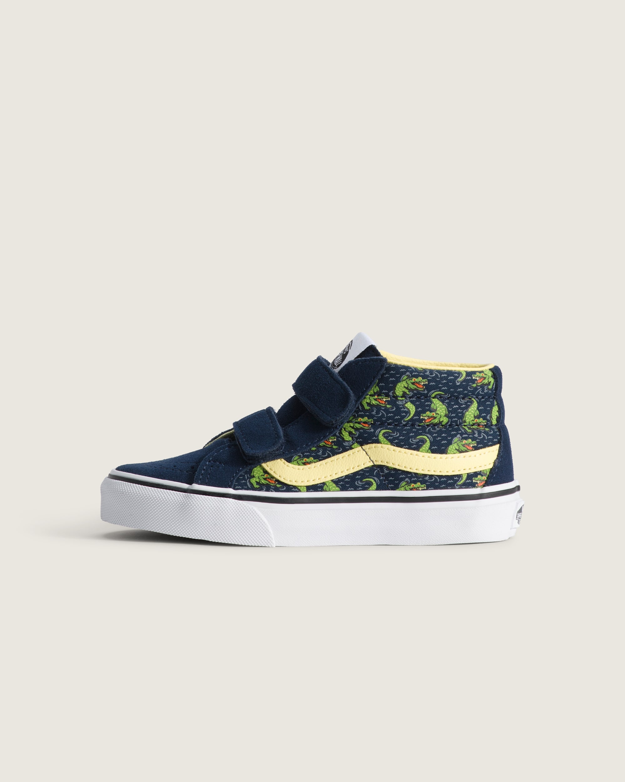 Little Kids Sk8Mid V Shoe VANS GlowintheDark Navy Blue  Yellow HERO