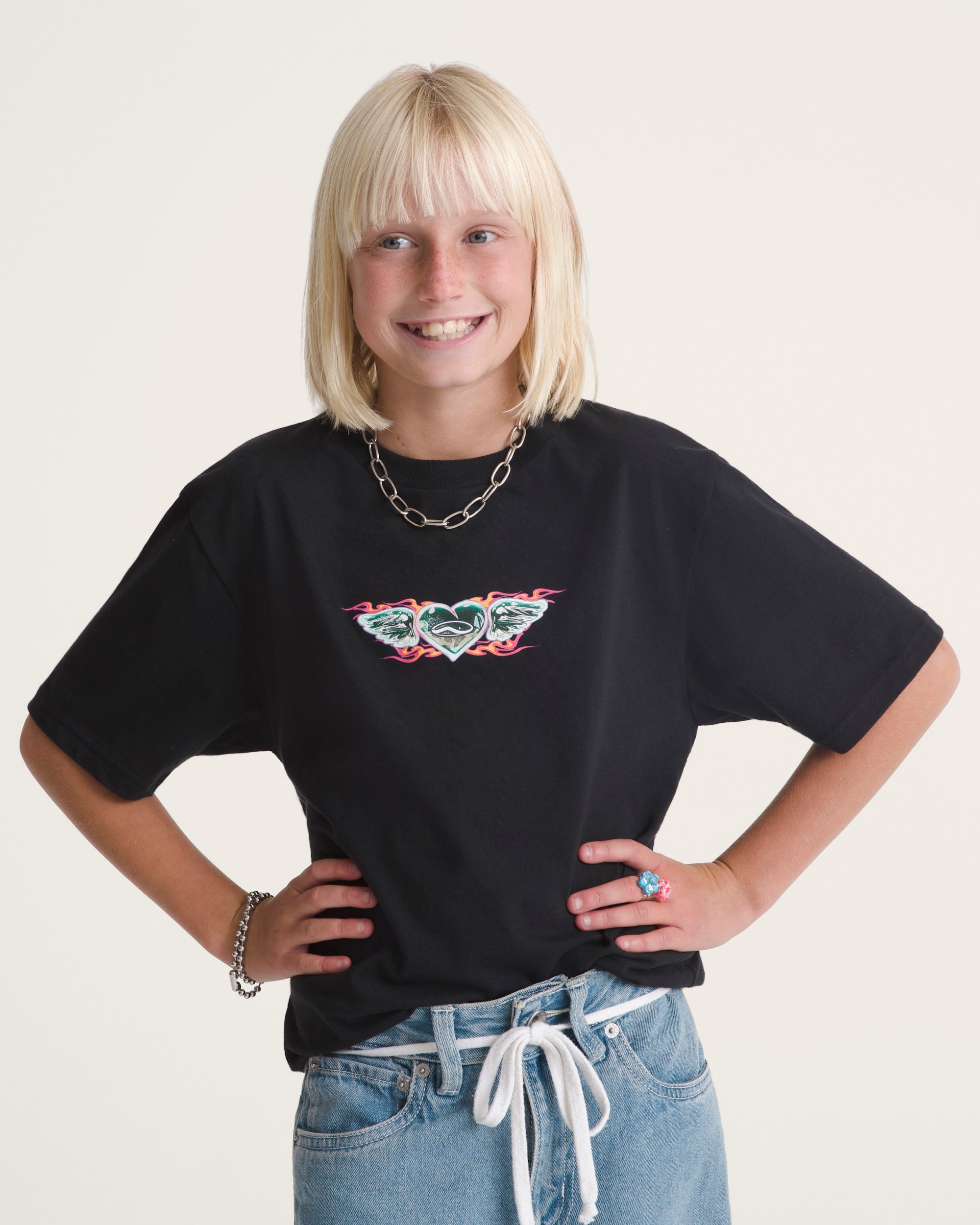 Kids Chrome Heart T-Shirt en Black | Vans CA