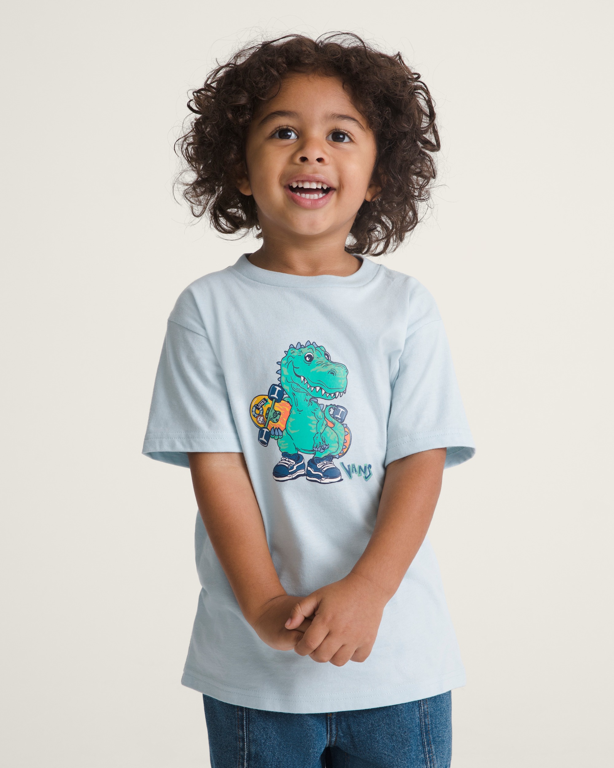 Little Kids Prehistoric Skater TShirt VANS Dawn Mist Blue HERO