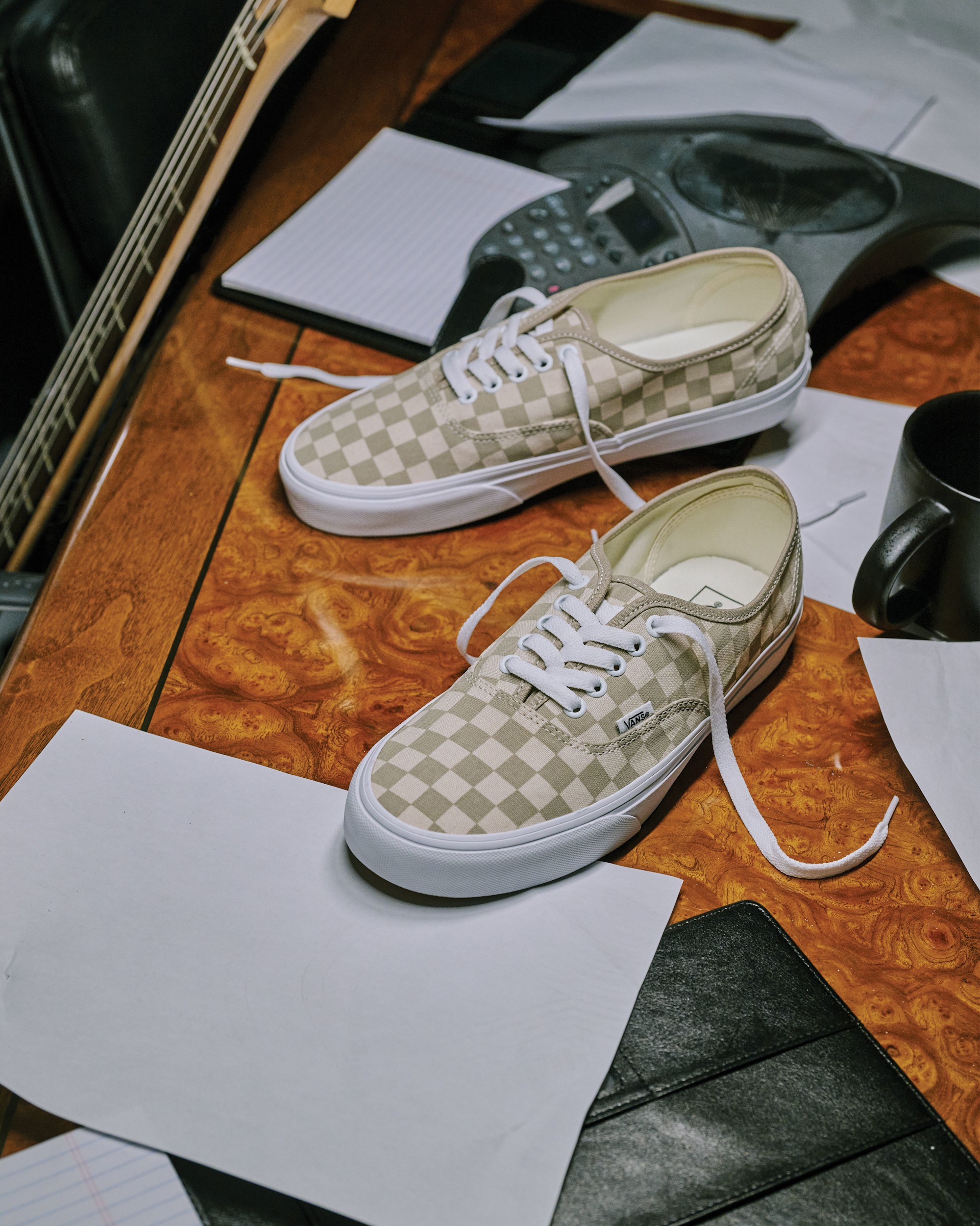 Authentic Checkerboard Shoe VANS Checkerboard Aluminum Grey  Oatmeal Beige ALT4