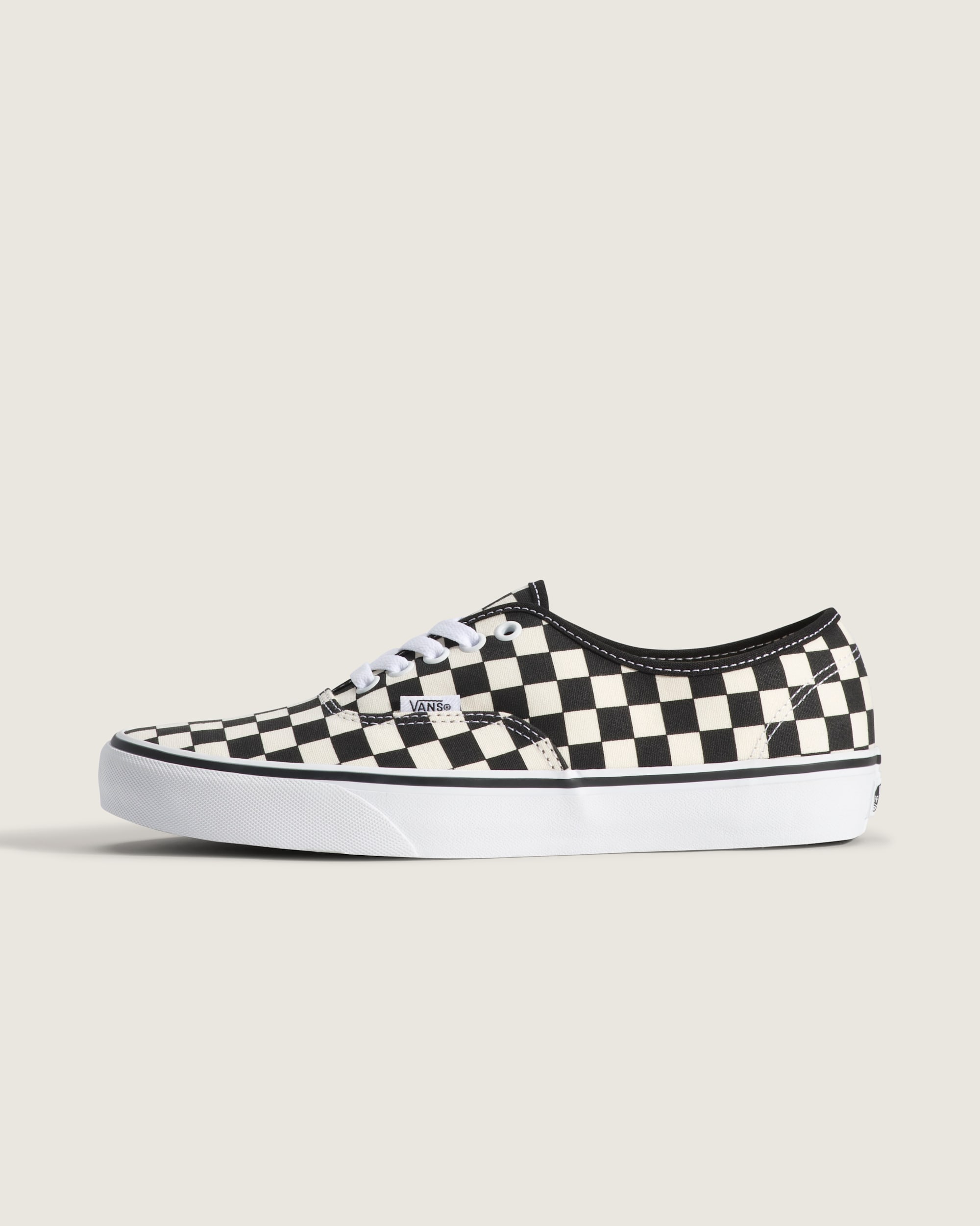 Authentic Checkerboard Shoe VANS Checkerboard Black  White HERO