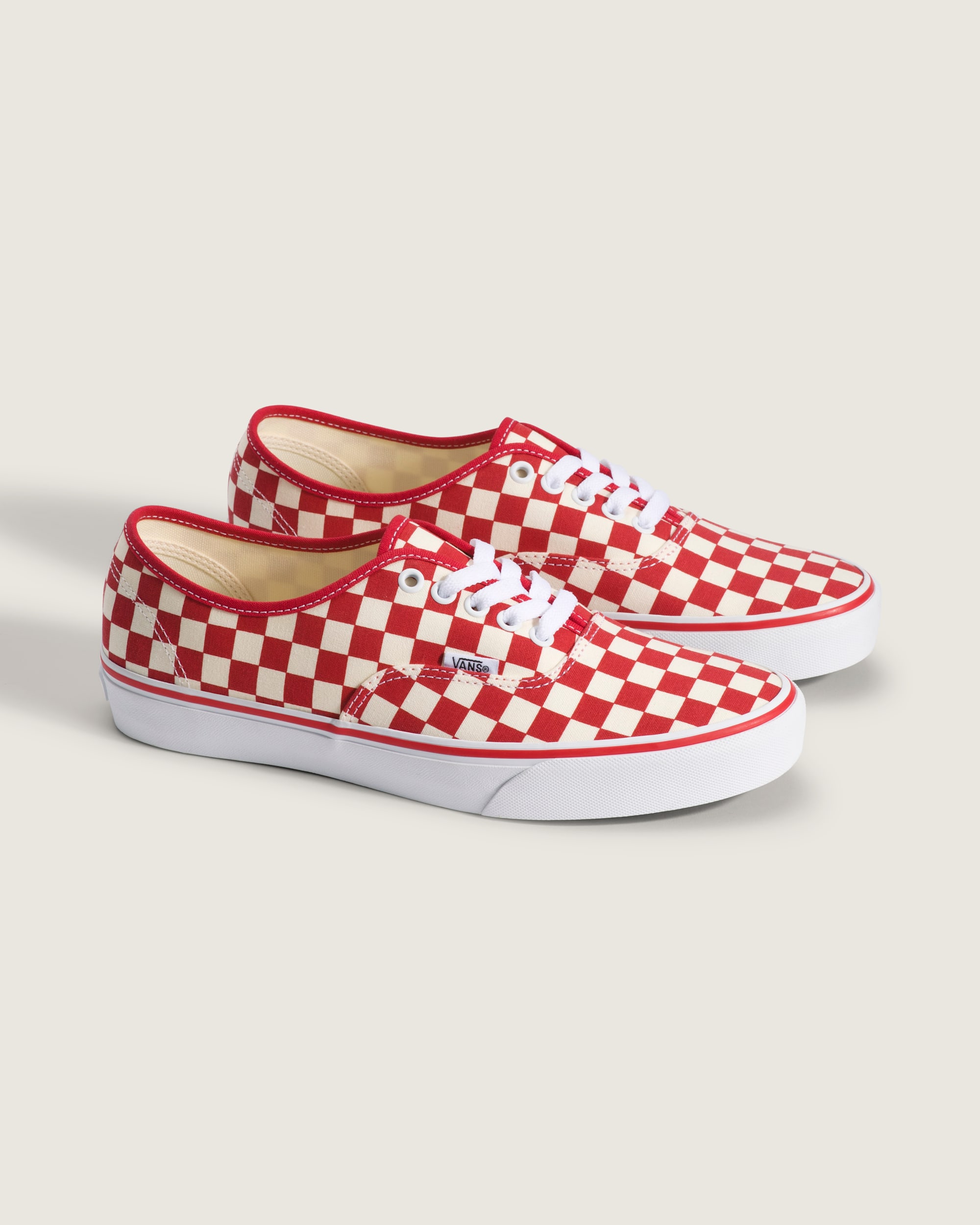 Authentic Checkerboard Shoe VANS Checkerboard Racing Red  White ALT3