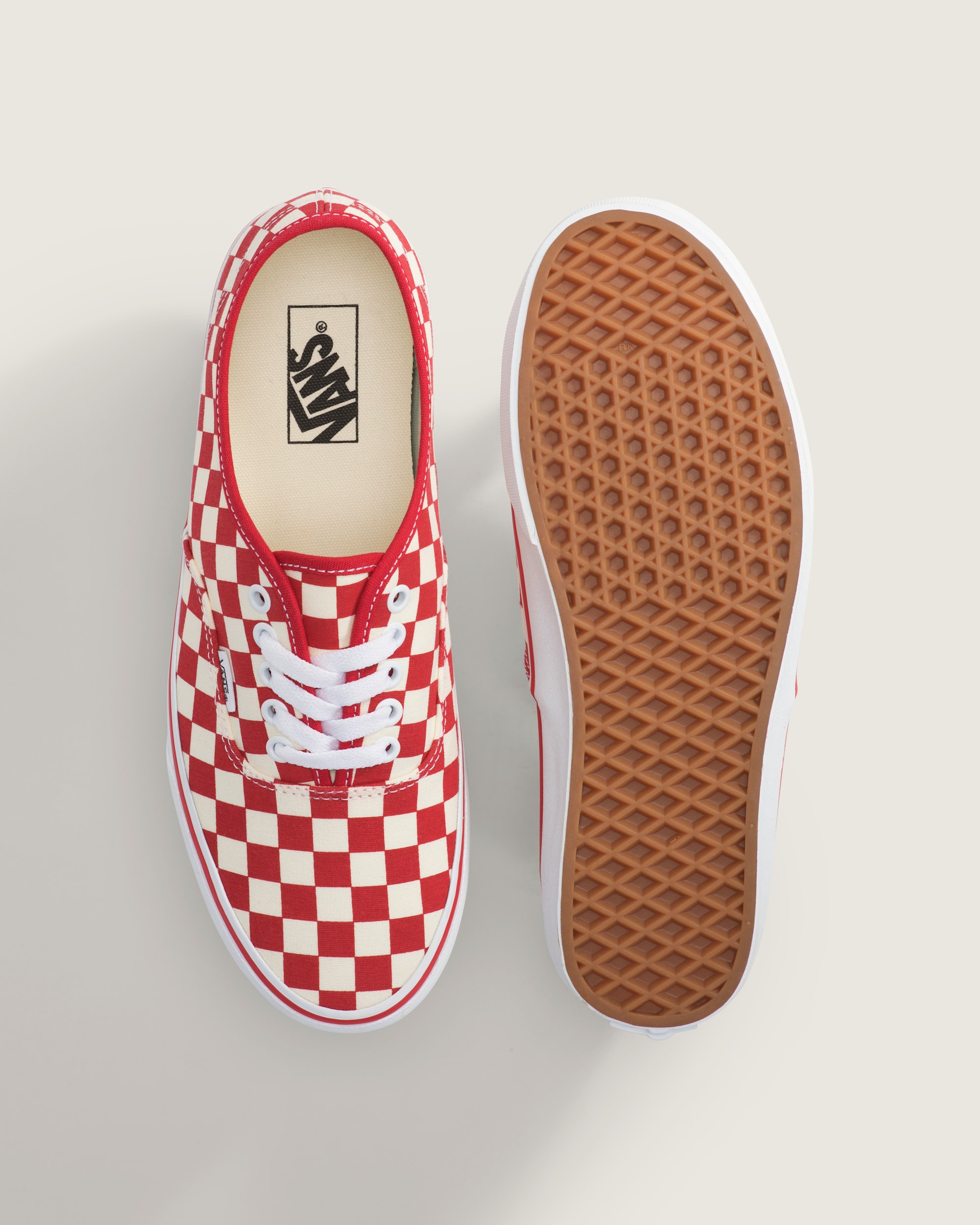 Authentic Checkerboard Shoe VANS Checkerboard Racing Red  White ALT4