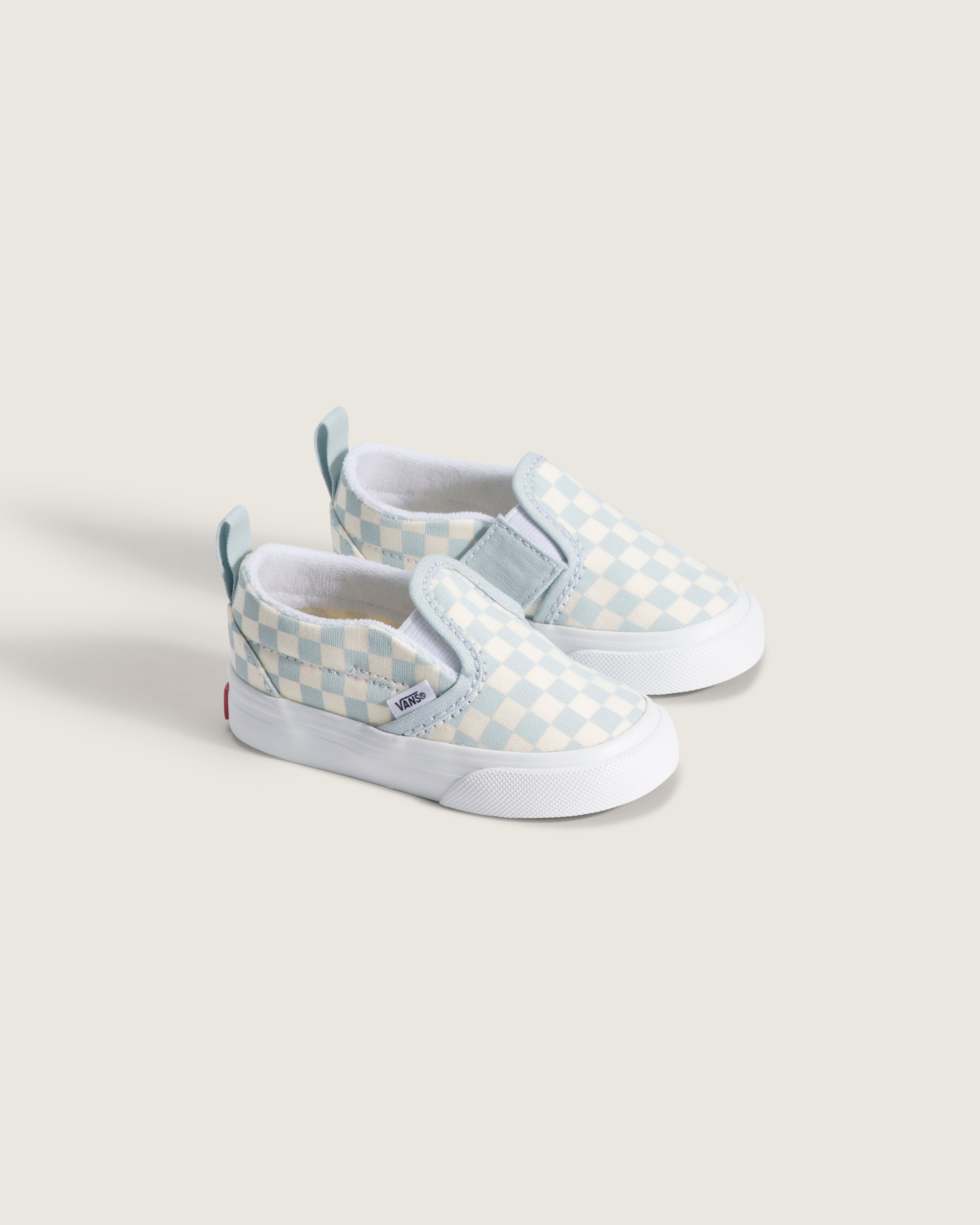 Toddler Classic SlipOn V Checkerboard Shoe VANS Checkerboard Dawn Mist Blue ALT1