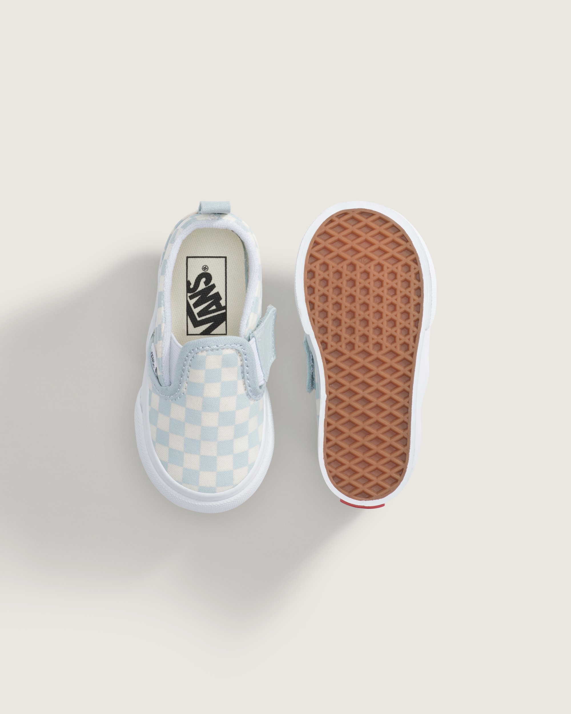 Toddler Classic SlipOn V Checkerboard Shoe VANS Checkerboard Dawn Mist Blue ALT2