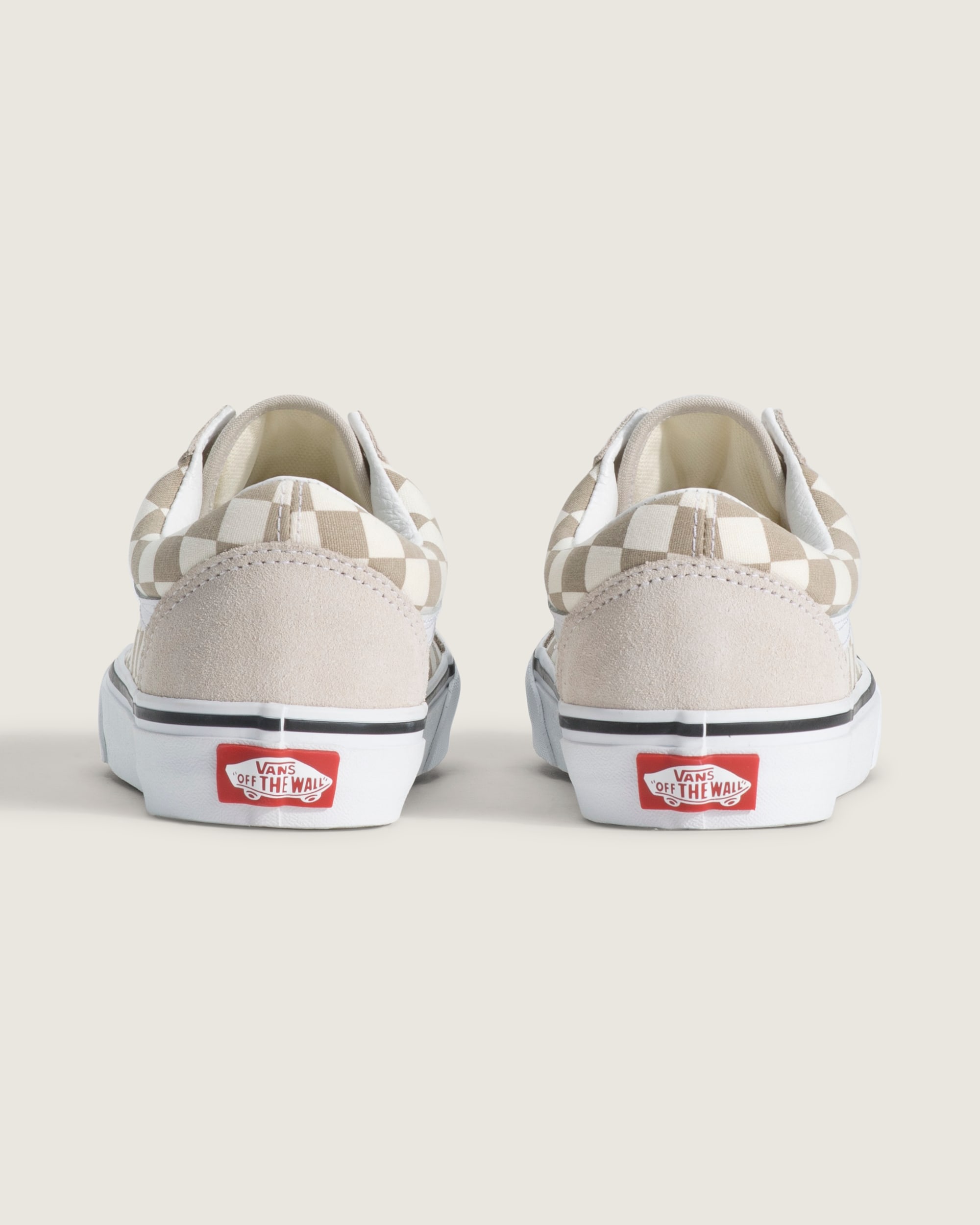 Old Skool Checkerboard Shoe VANS Checkerboard Oatmeal Beige ALT3