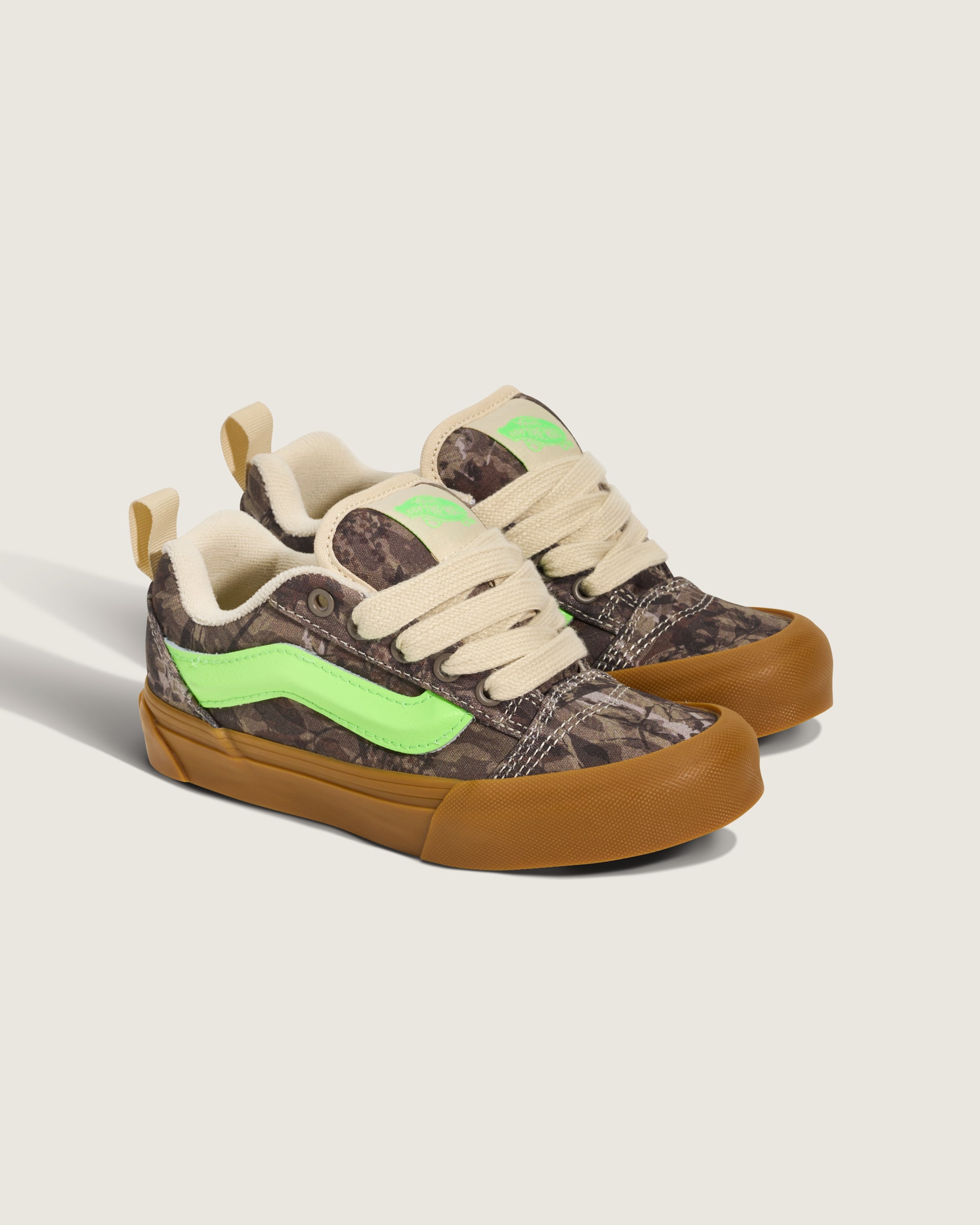 Little Kids Knu Skool Shoe VANS Camo Gecko Green ALT1