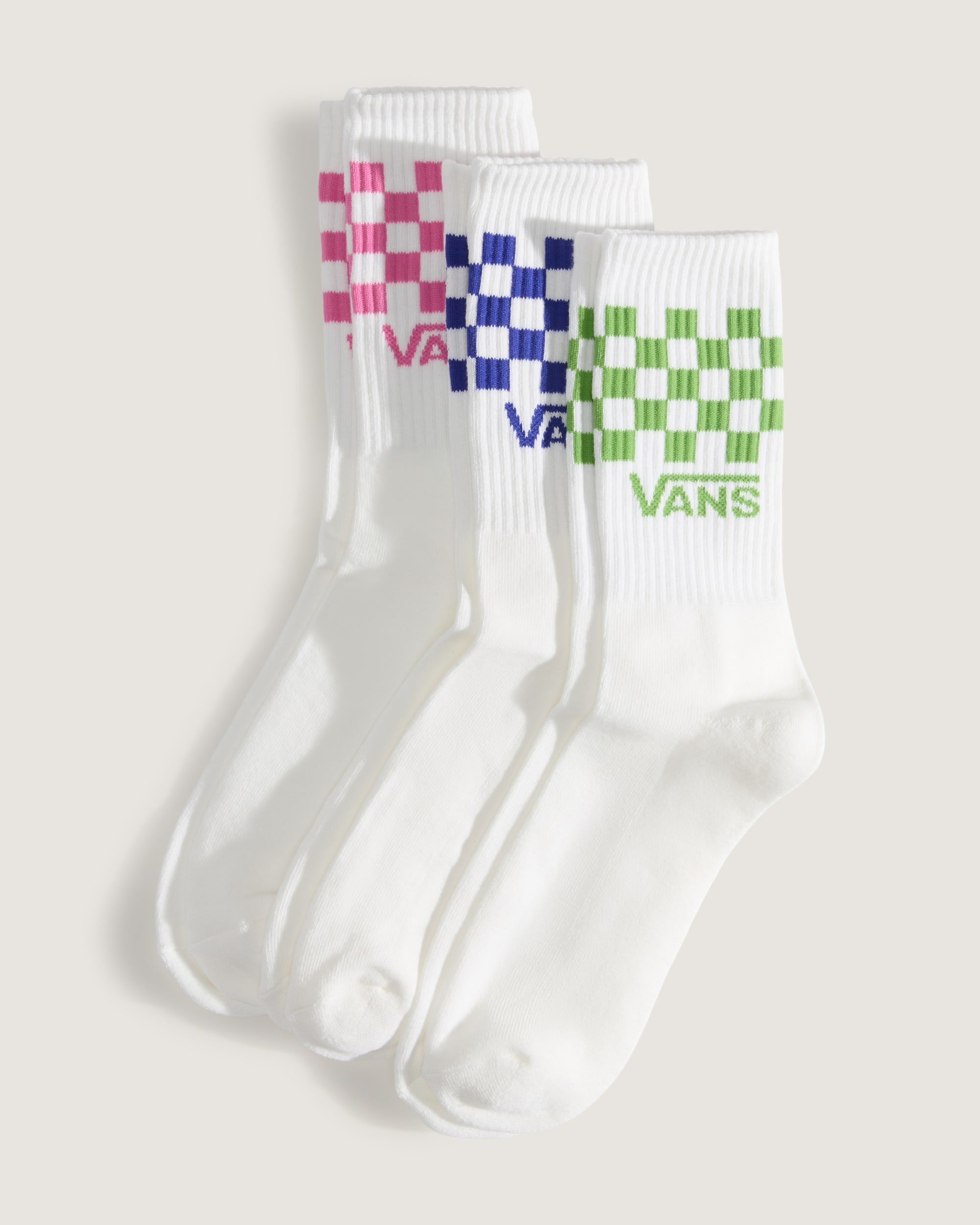 Classic Check Crew Socks VANS Fizz Pink HERO