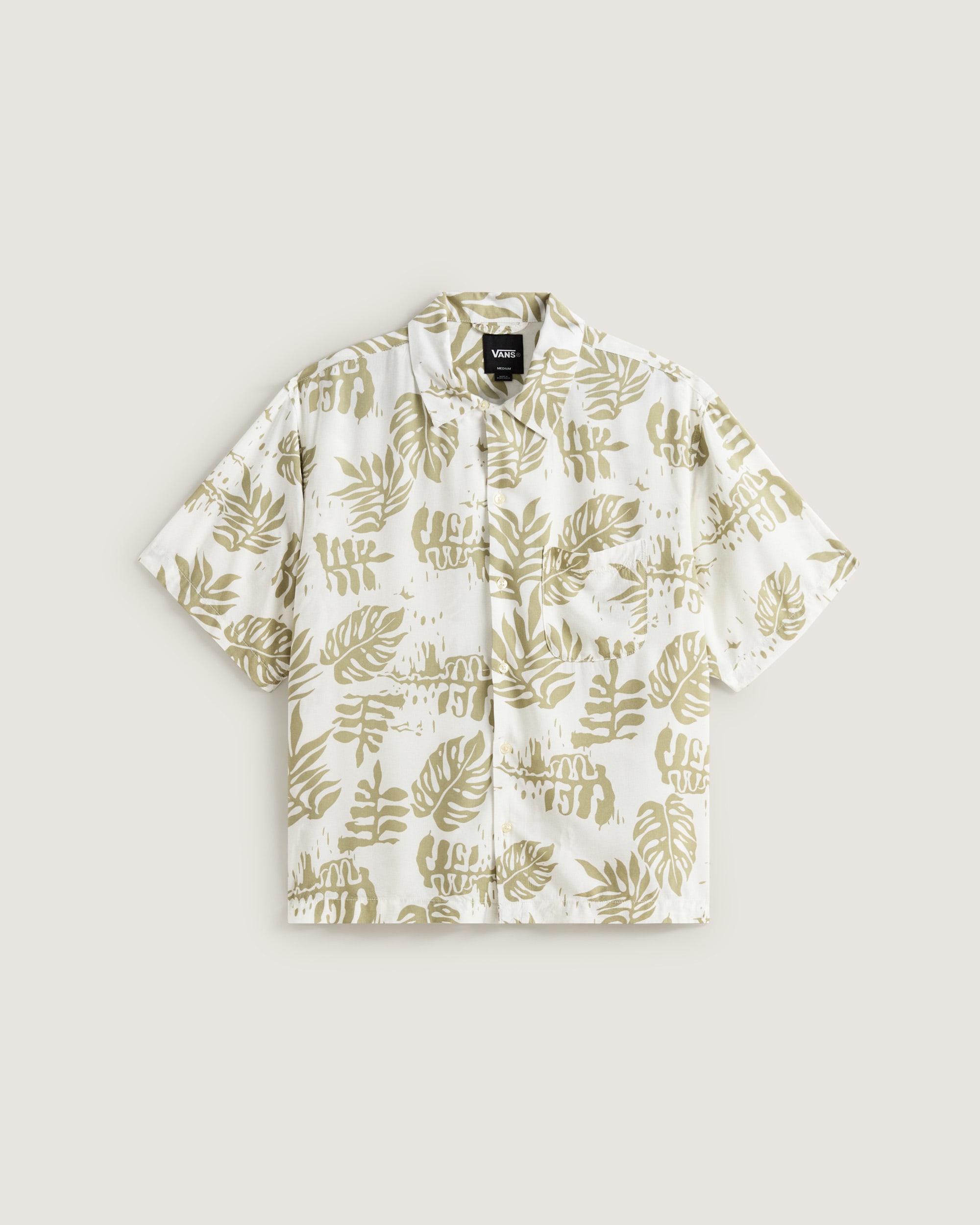 Van Doren Printed Camp Shirt VANS Soft Sage Green HERO