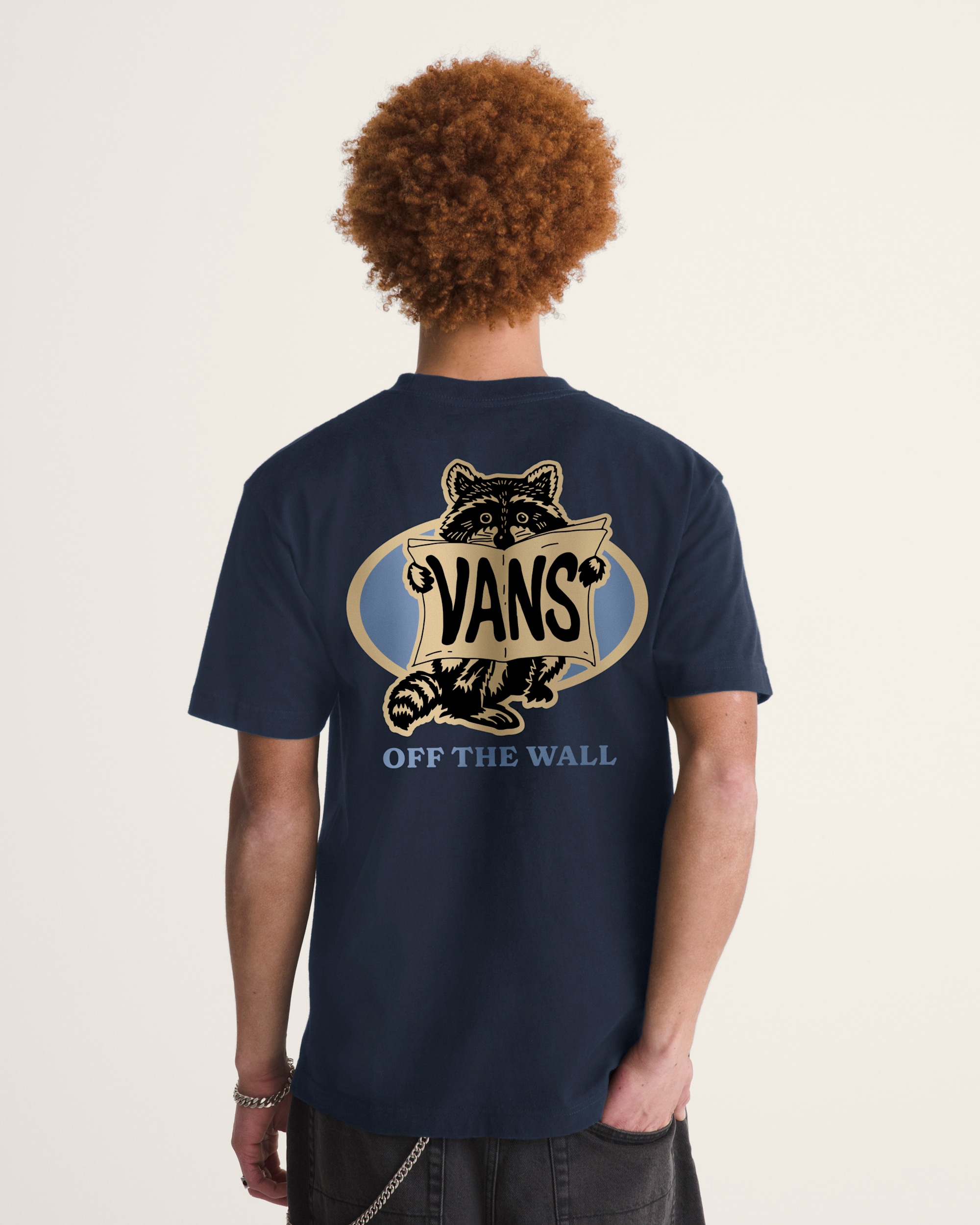 Raccoon Sign TShirt VANS Navy Blue ALT3