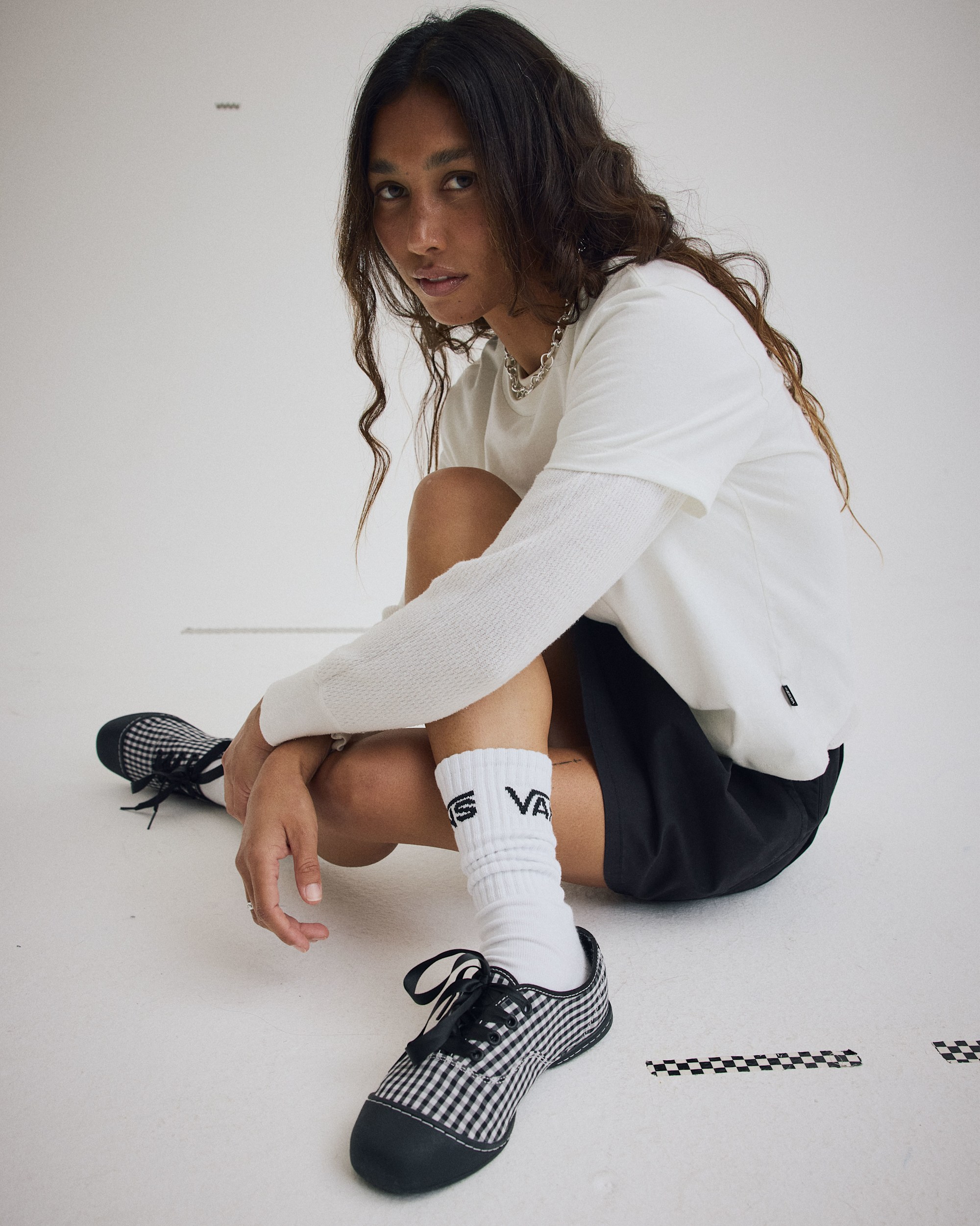 Premium Authentic Prima Shoe VANS Checkerboard Black  Black ALT6