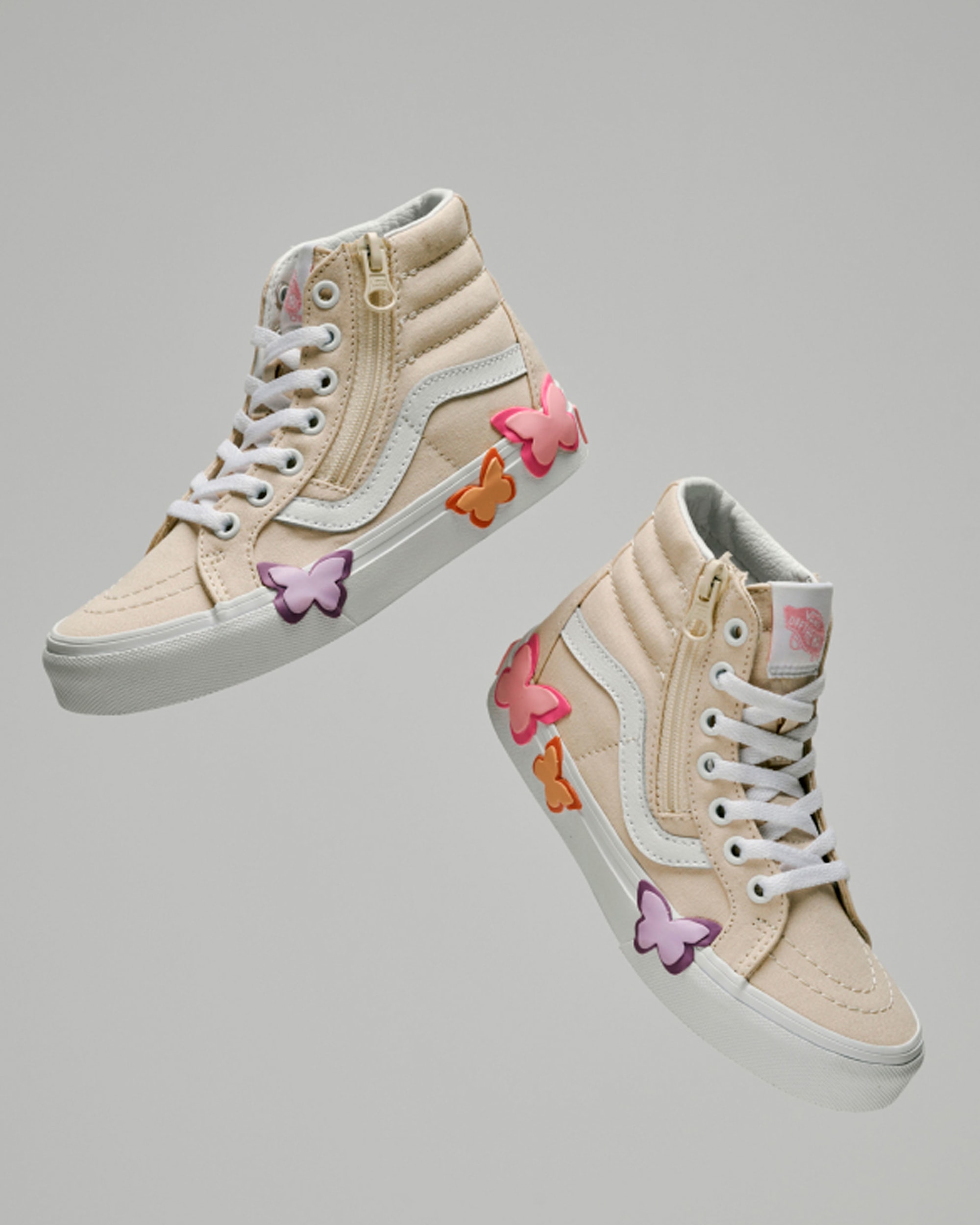 Little Kids Sk8Hi Side Zip Shoe VANS Turtledove White ALT5