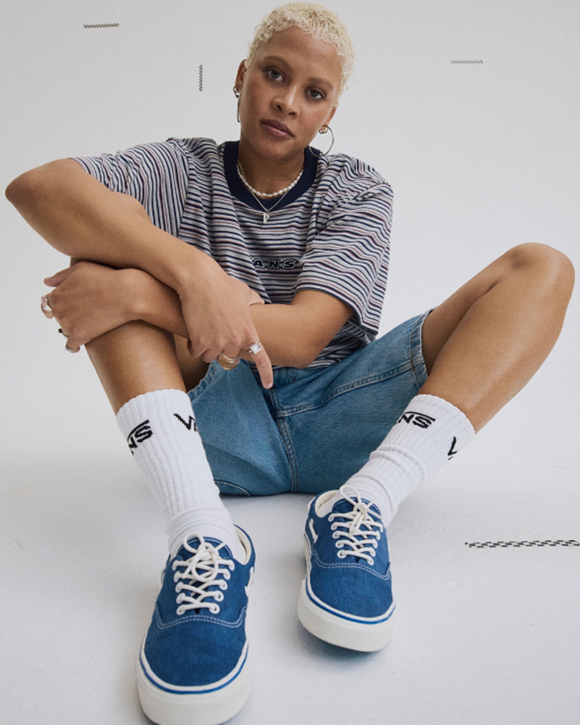 Chaussure bateau Authentic VANS Bleu marine  Blanc Marshmallow ALT4