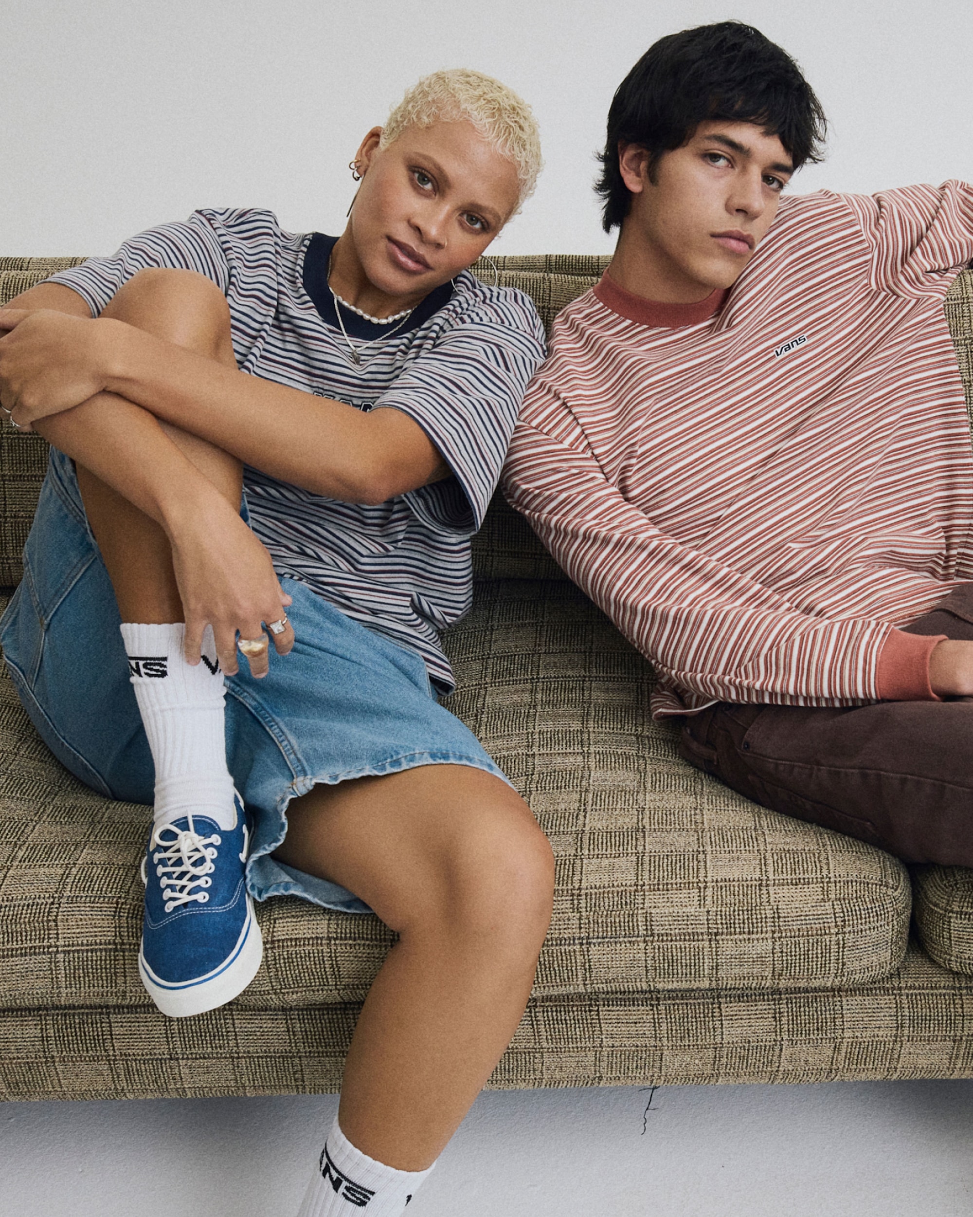 Chaussure bateau Authentic VANS Bleu marine  Blanc Marshmallow ALT6